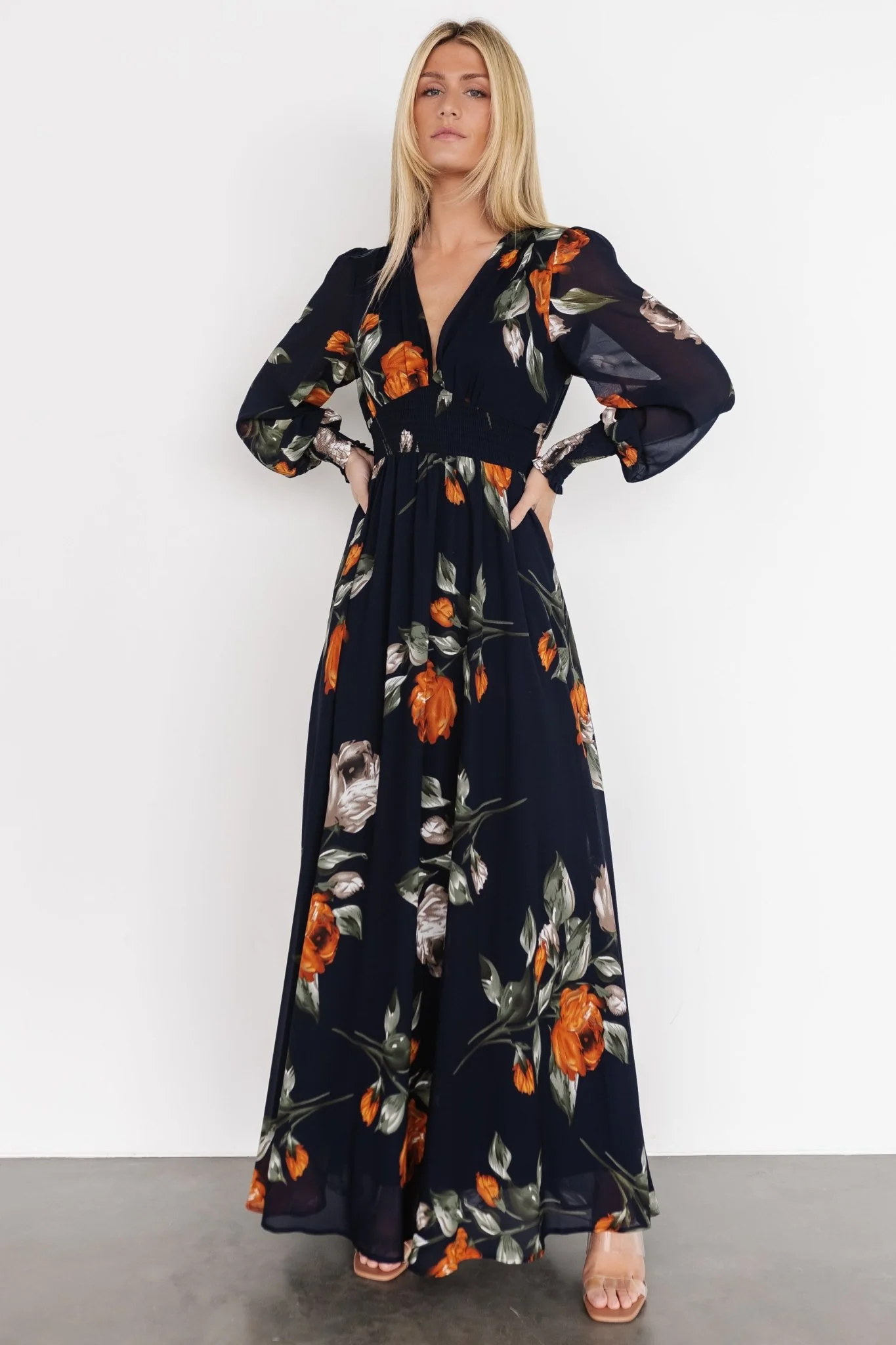 Olivia Maxi Dress | Midnight Navy Floral