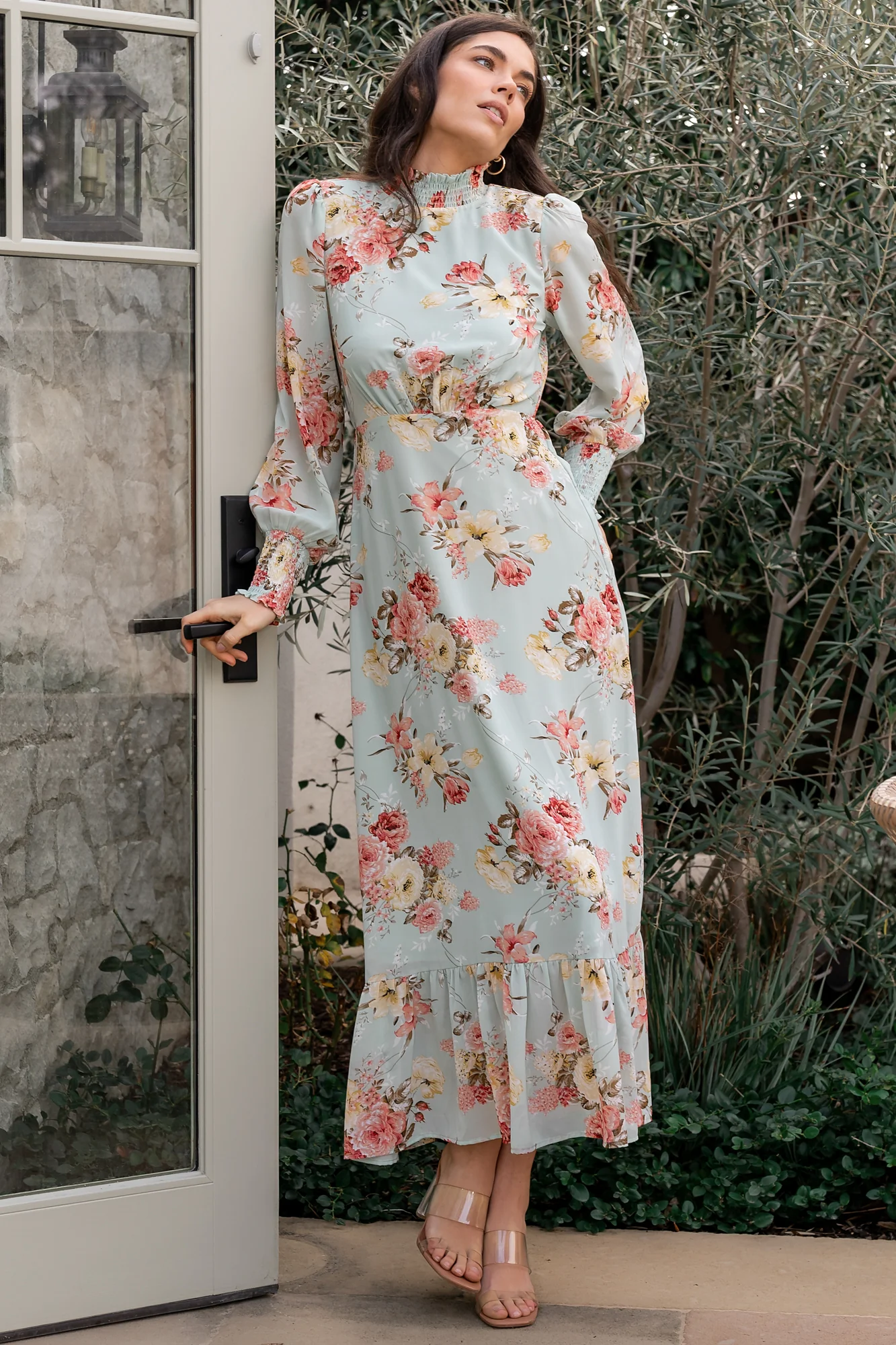 Luciana Maxi Dress | Sage Multi