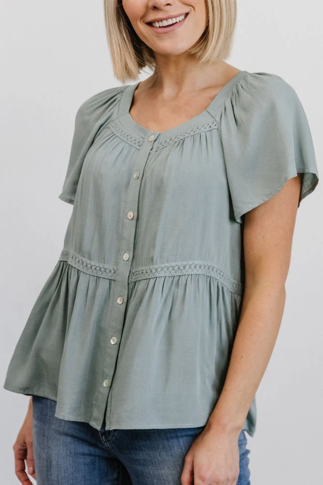 Unity Button Up Top | Sage