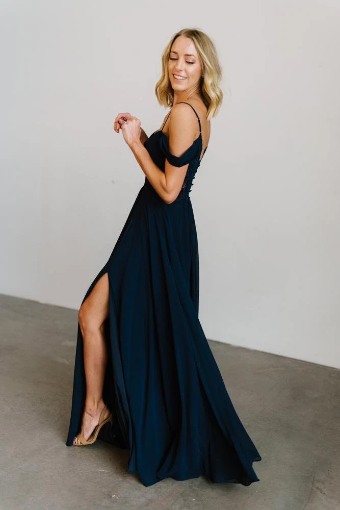 Bianca Lace Maxi Dress | Navy