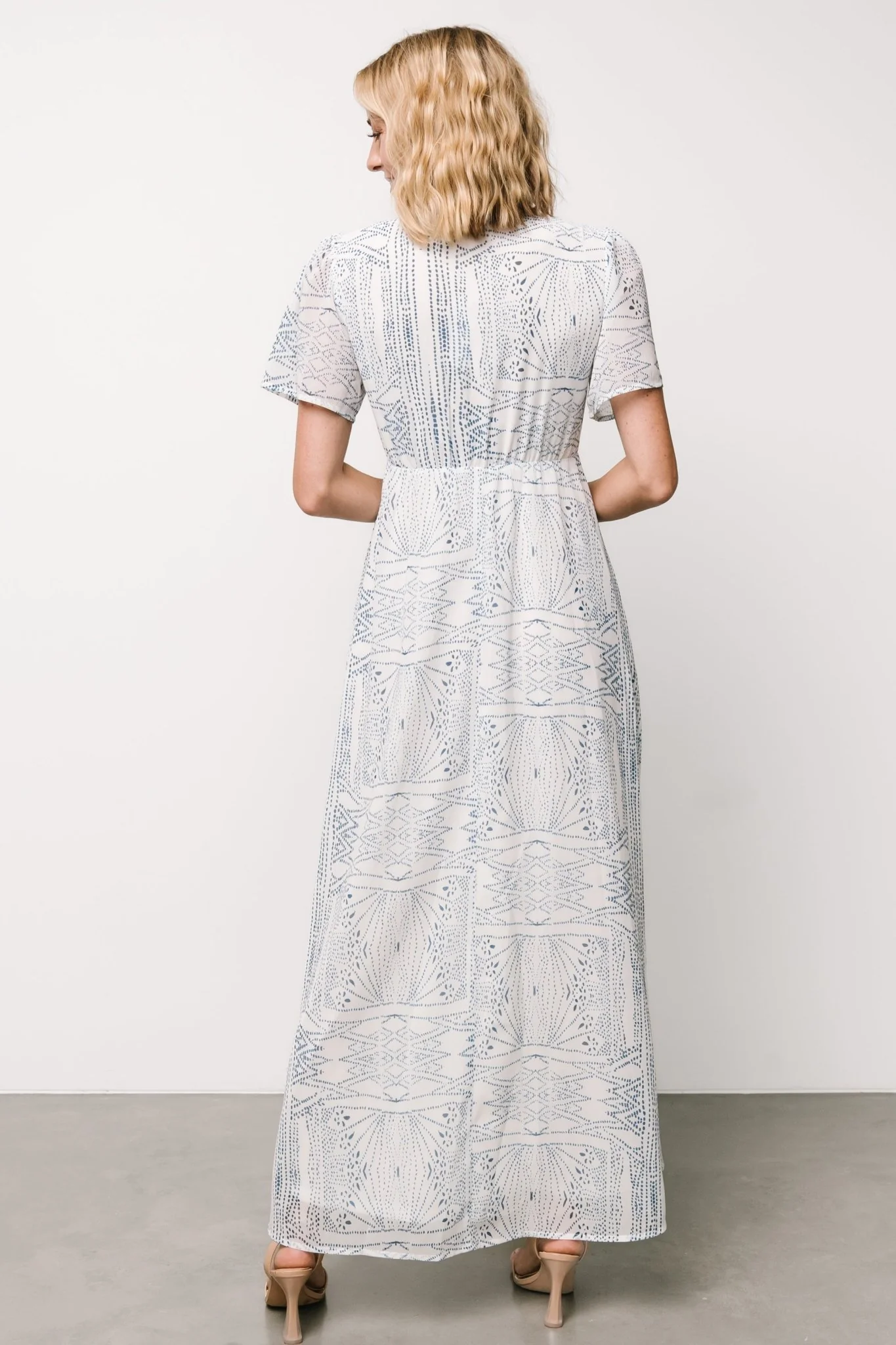 Skyla Deep V Maxi Dress | Blue Print
