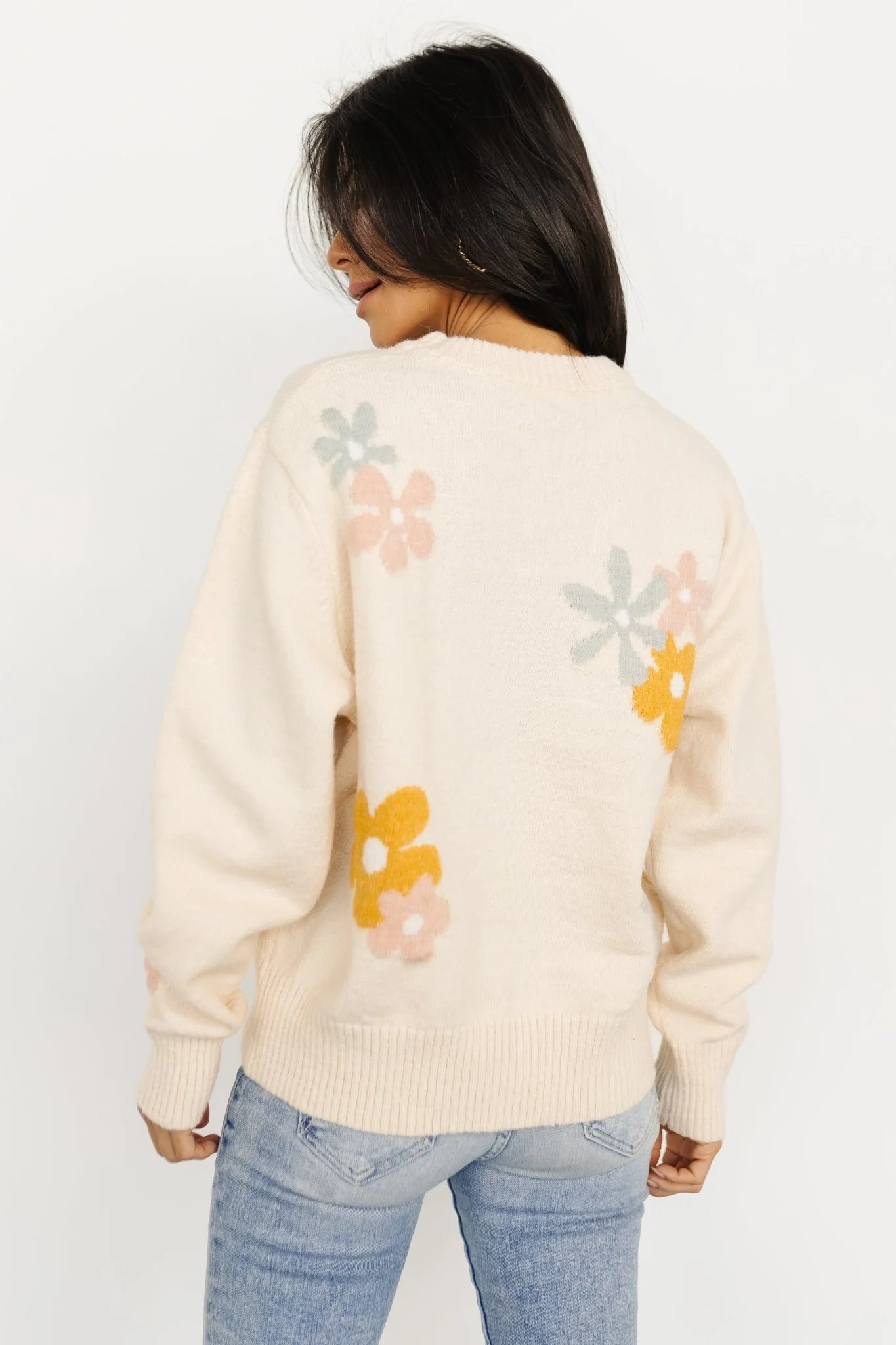 Roxy Sweater | Cream Flower