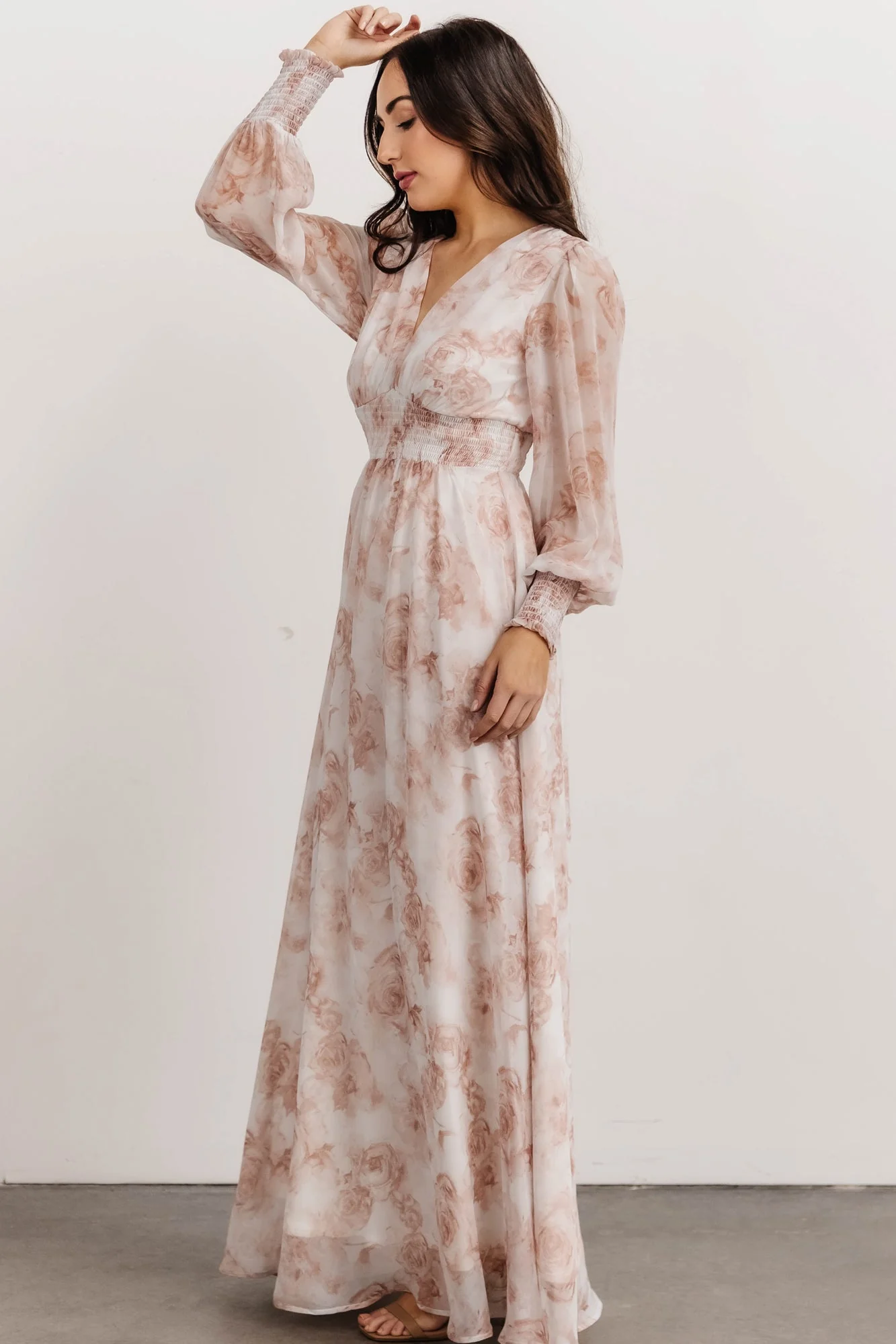 Olivia Maxi Dress | Pink Floral