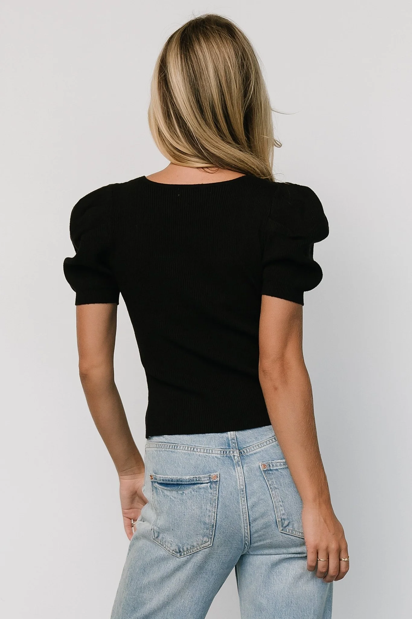 Brynlee Sweater Top | Black