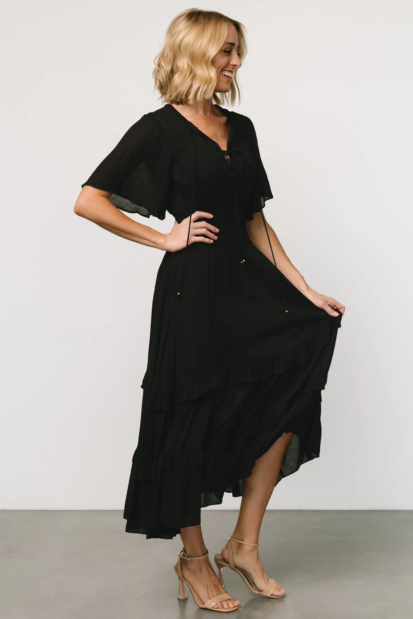 Spell Boho Midi Dress | Black