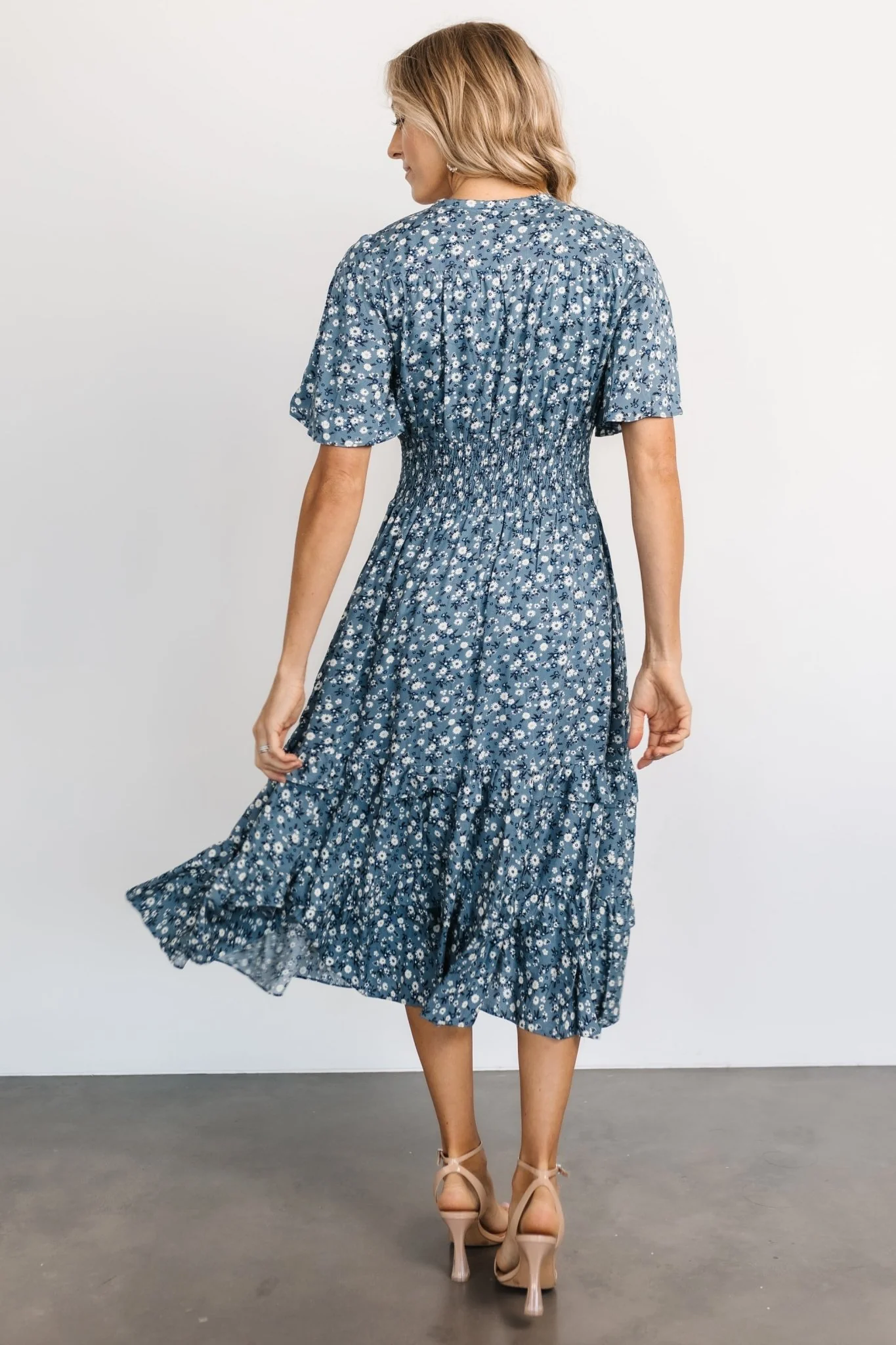 Spell Boho Midi Dress | Blue Floral