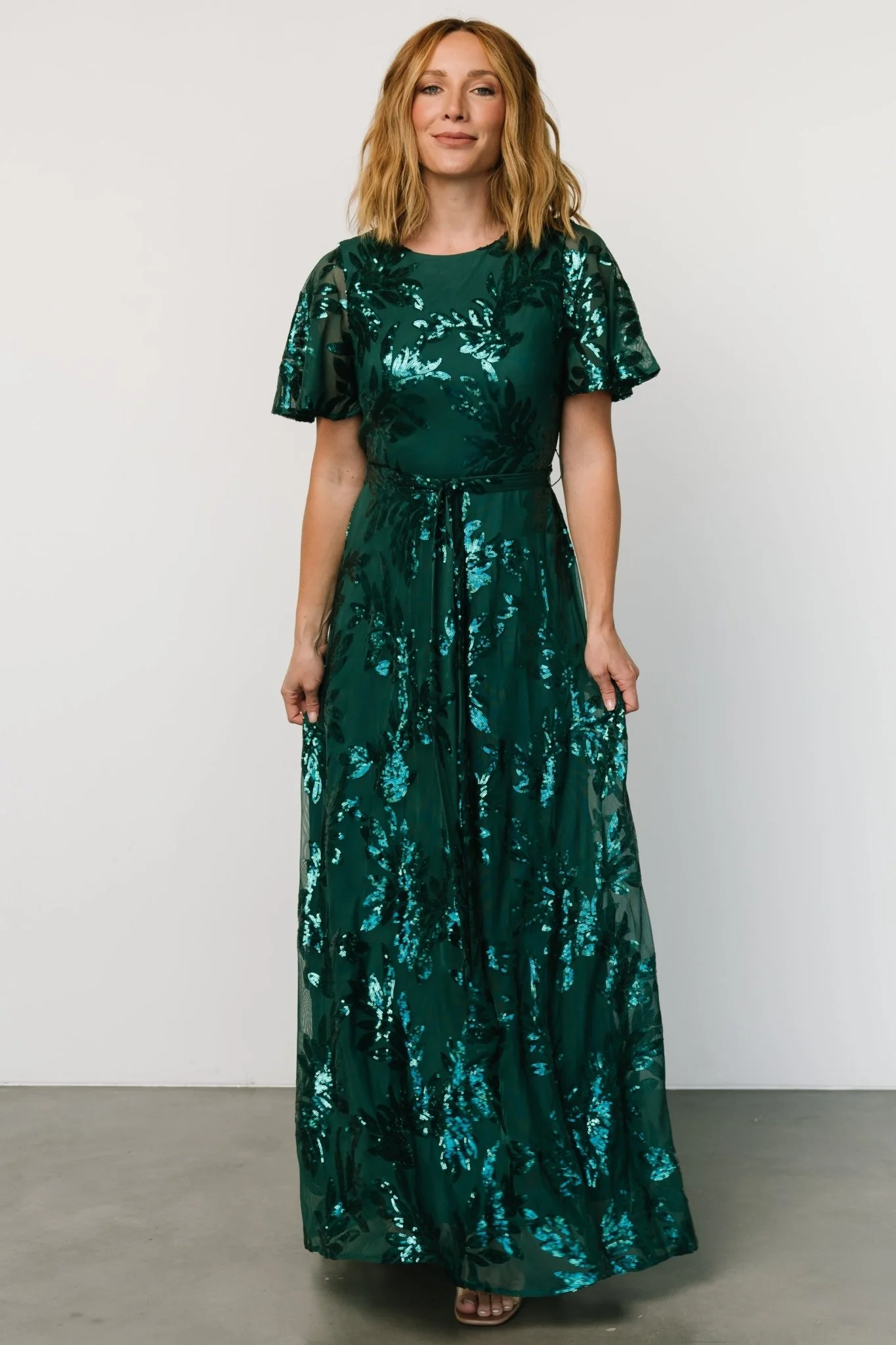Muse Sequin Maxi Dress | Emerald