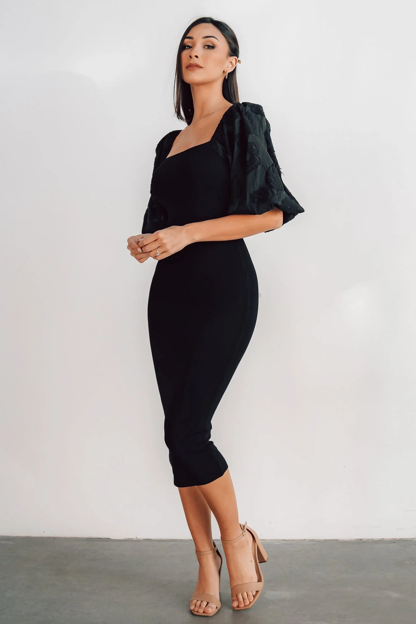 Weyland Bodycon Midi Dress | Black