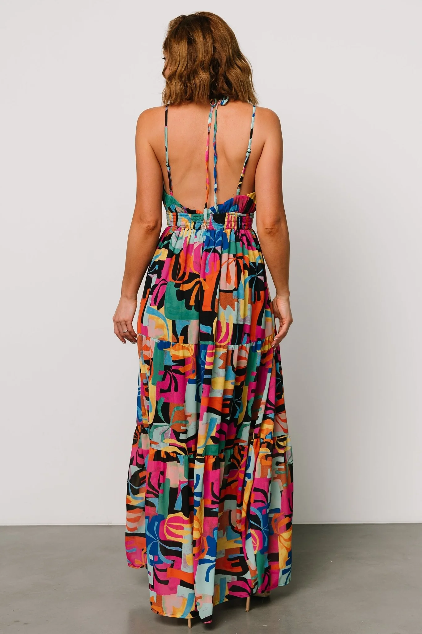 Crystal Maxi Dress | Black Multi Print