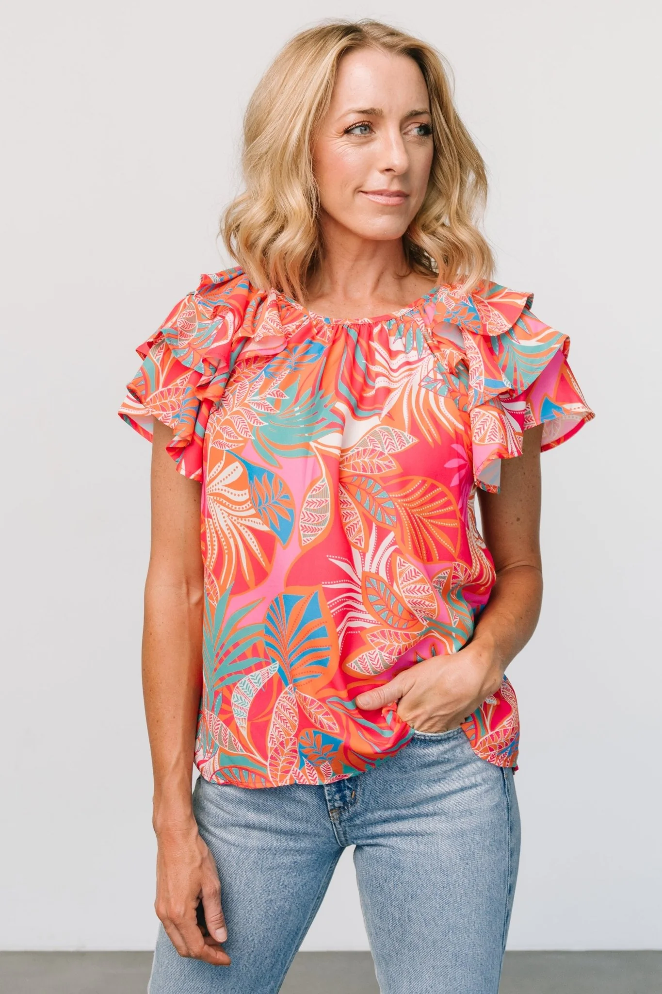Cancun Top | Red Multi