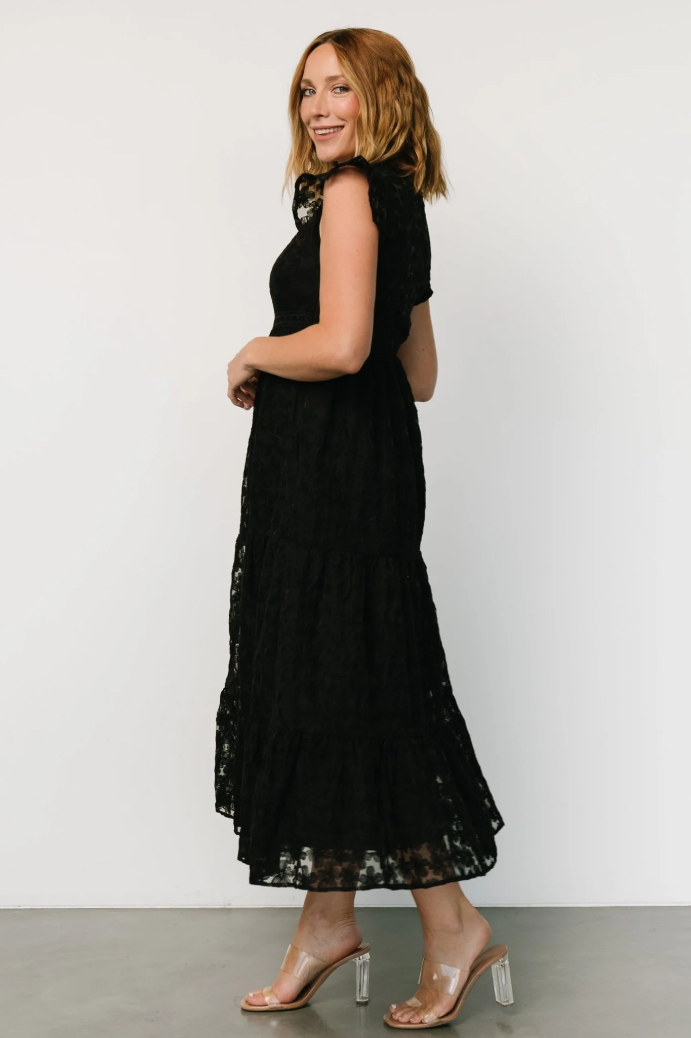 Ferrara Lace Maxi Dress | Black