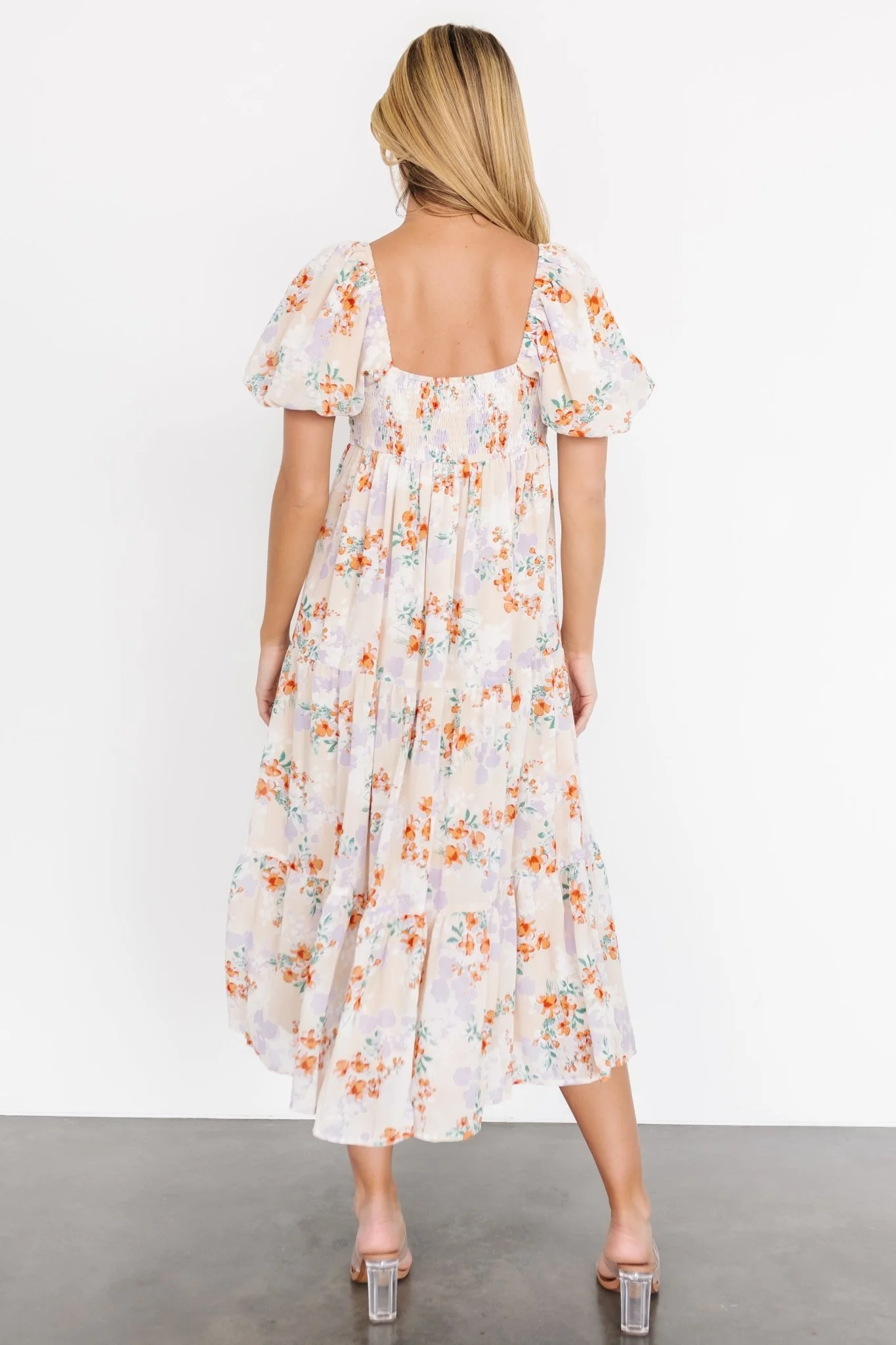 Molly Midi Dress | Cream Floral