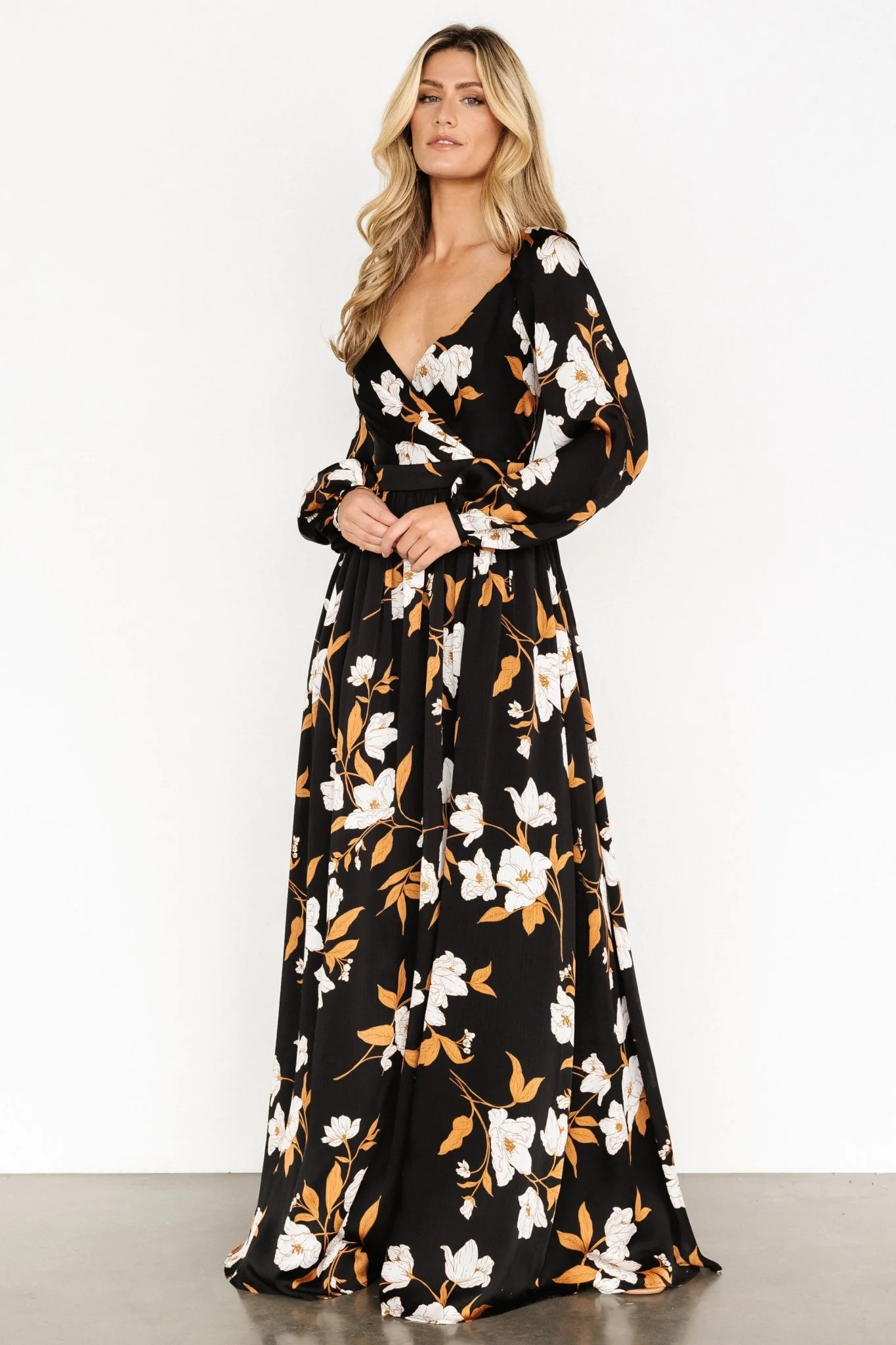 Tristan Maxi Dress | Black Floral