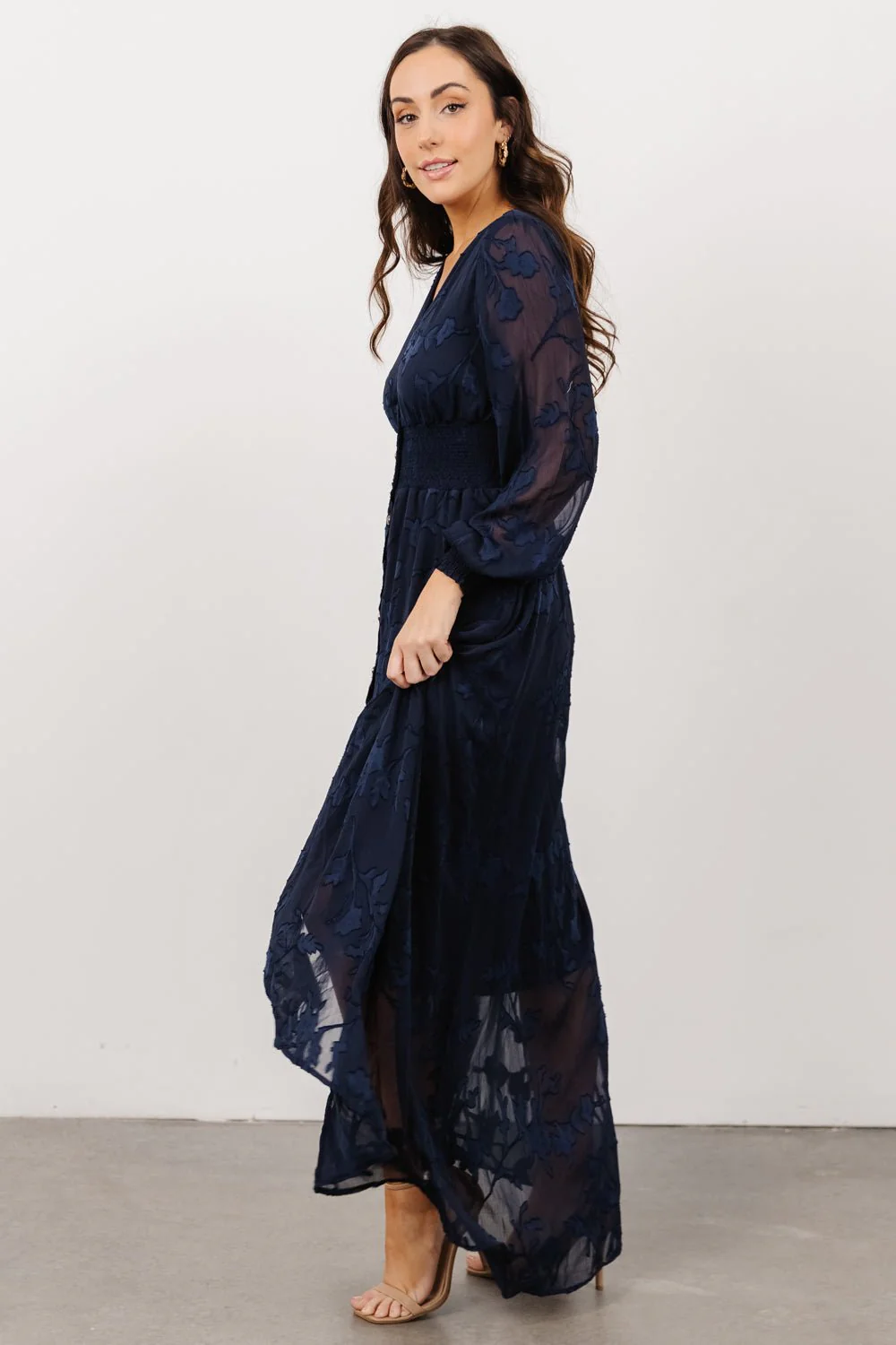 Mayfair High Low Maxi Dress | Navy