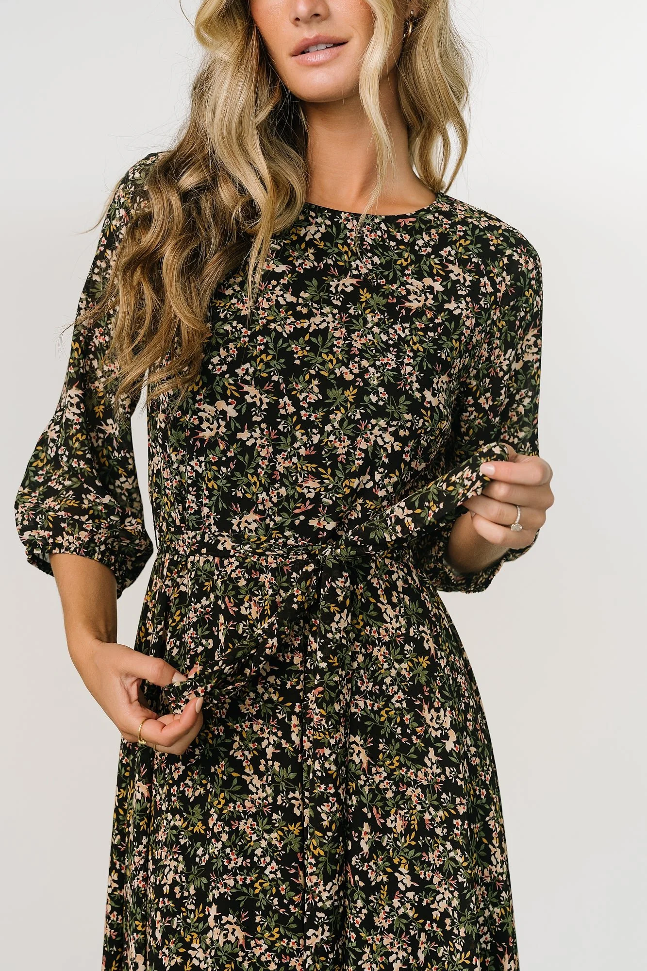 Rebecca Maxi Dress | Black Floral
