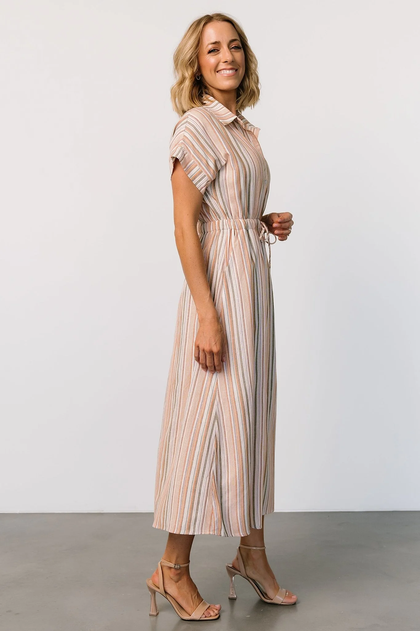 Carole Midi Dress | Multi Stripe
