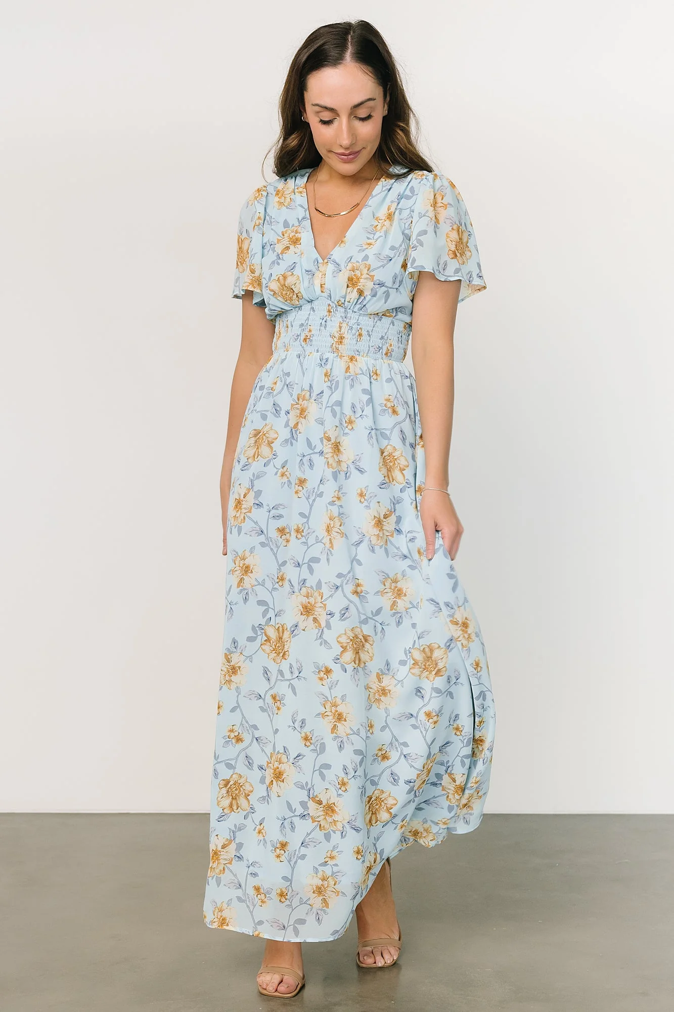 Birdie Maxi Dress | Light Blue Floral