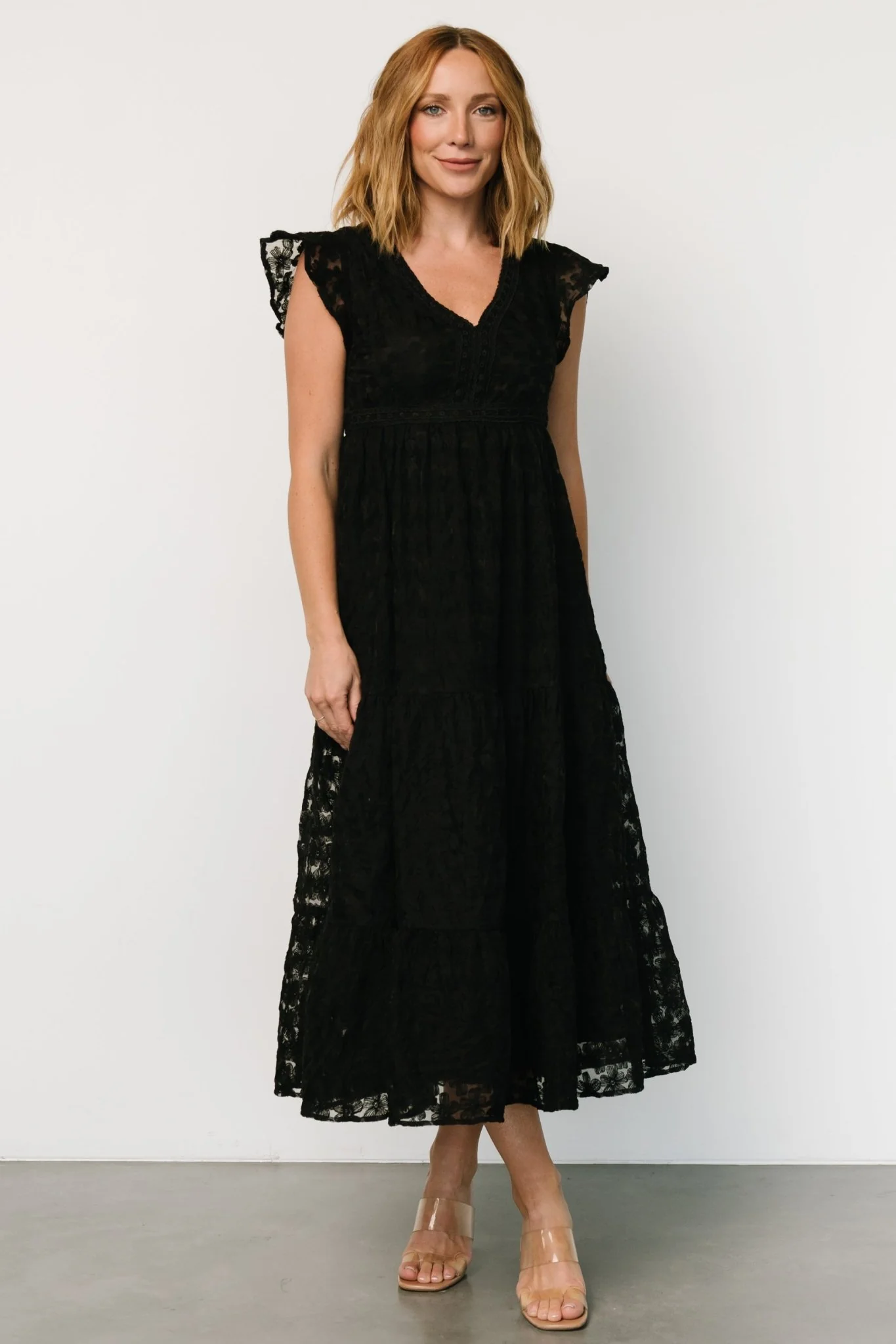 Ferrara Lace Maxi Dress | Black
