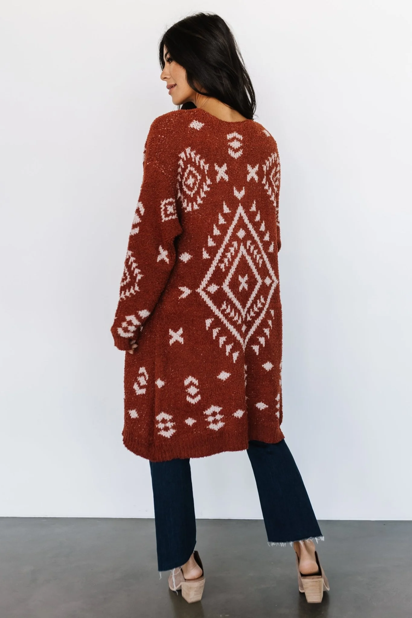 Missoula Oversized Cardigan | Rust + Beige
