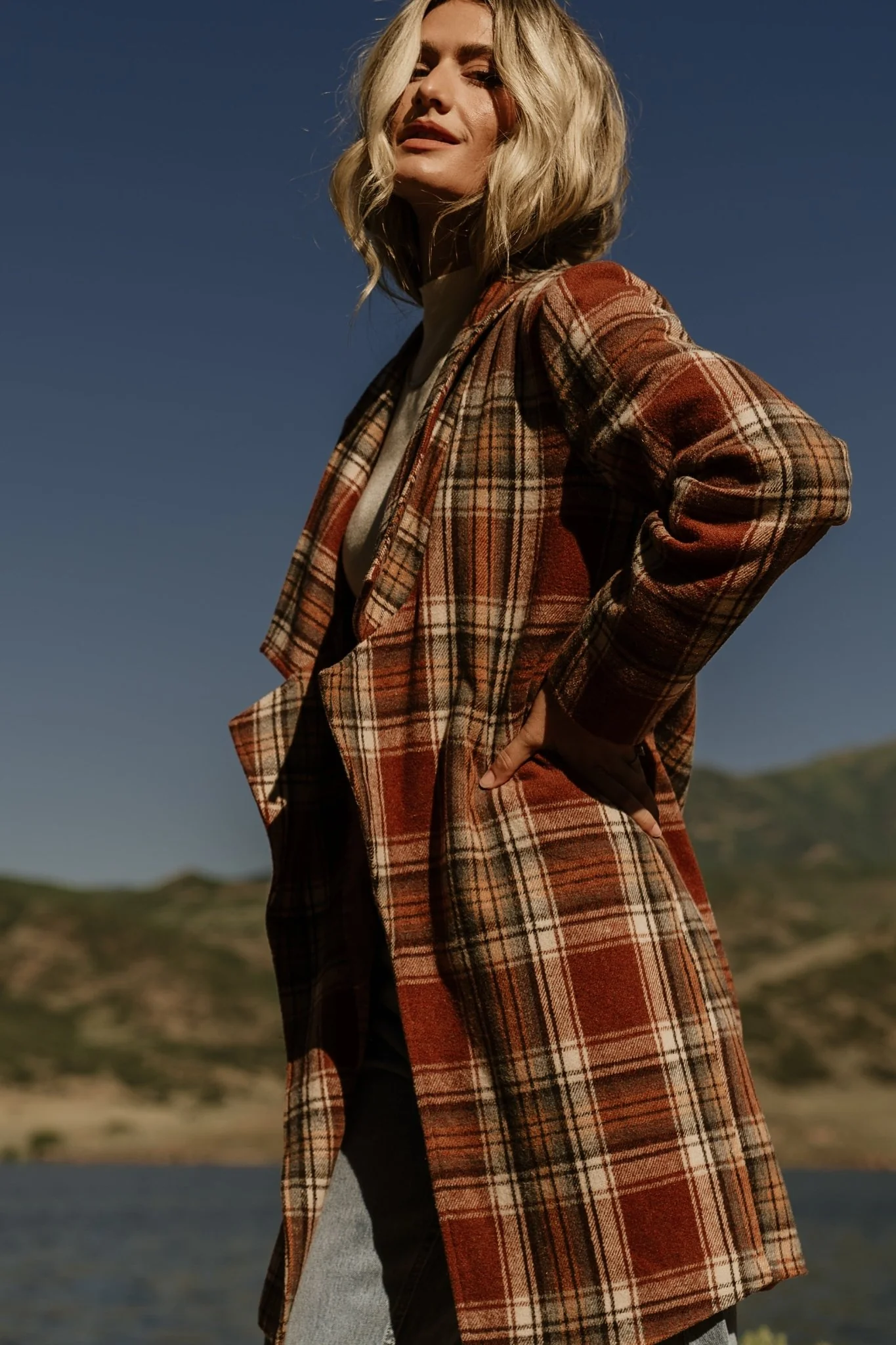 Tetonia Plaid Shacket | Copper Multi