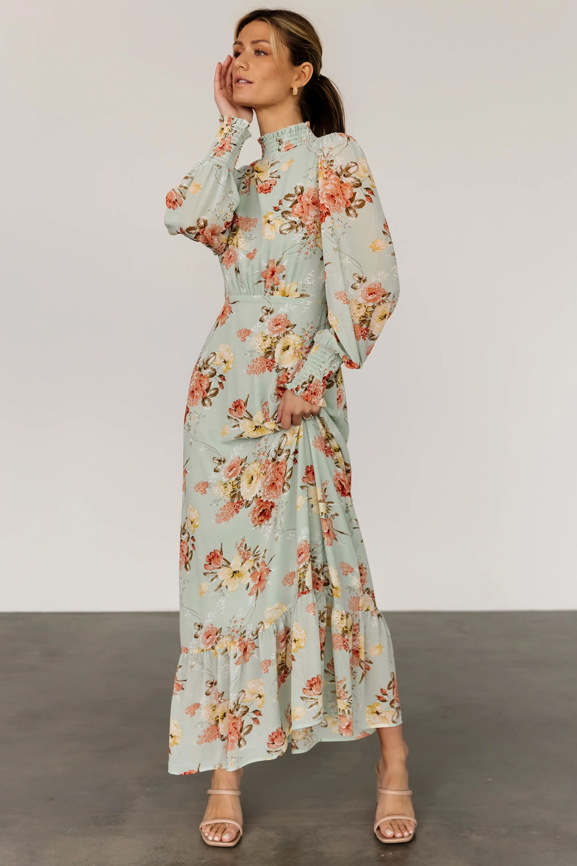 Luciana Maxi Dress | Sage Multi