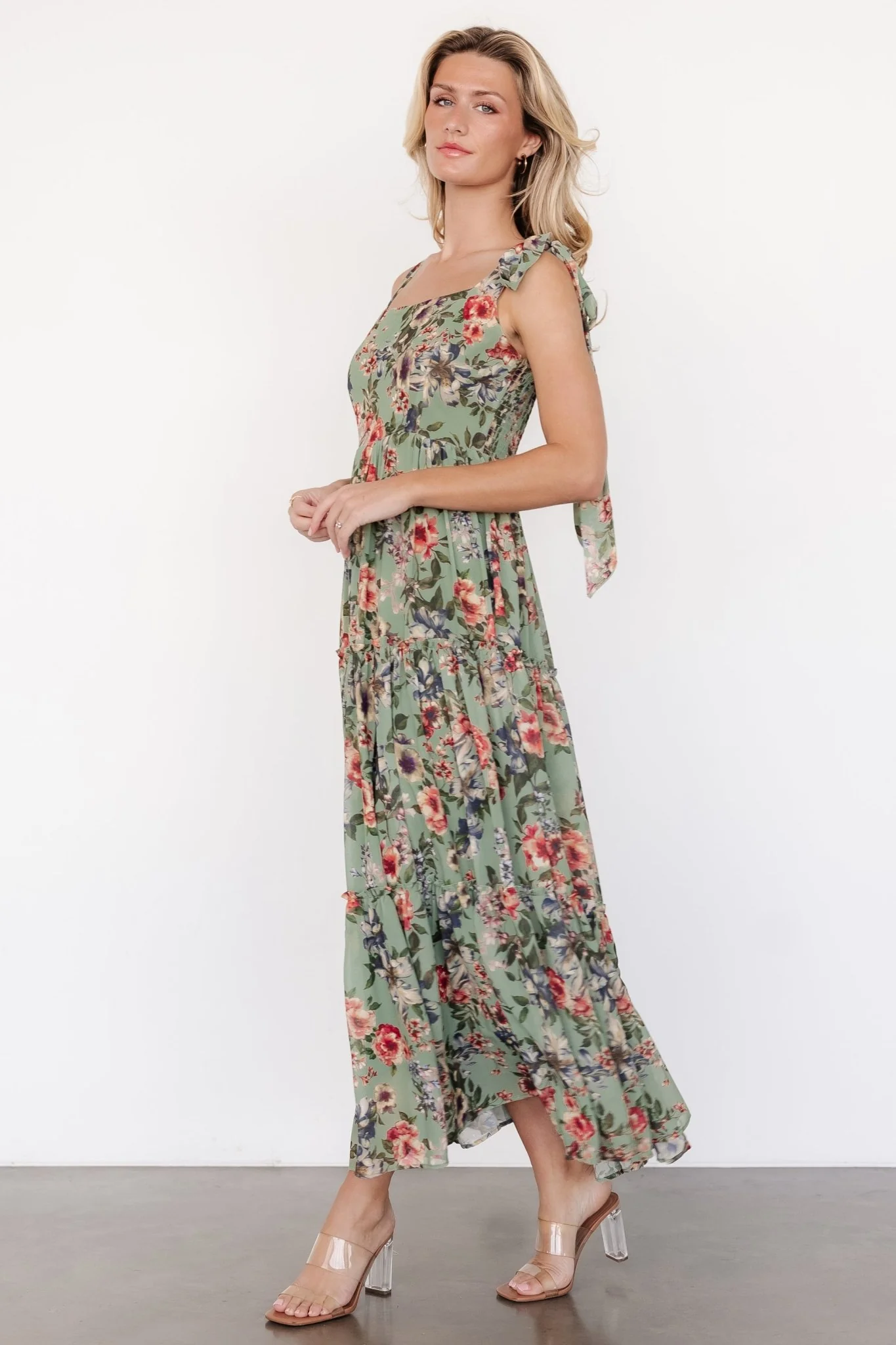 Anita Maxi Dress | Green Multi Floral