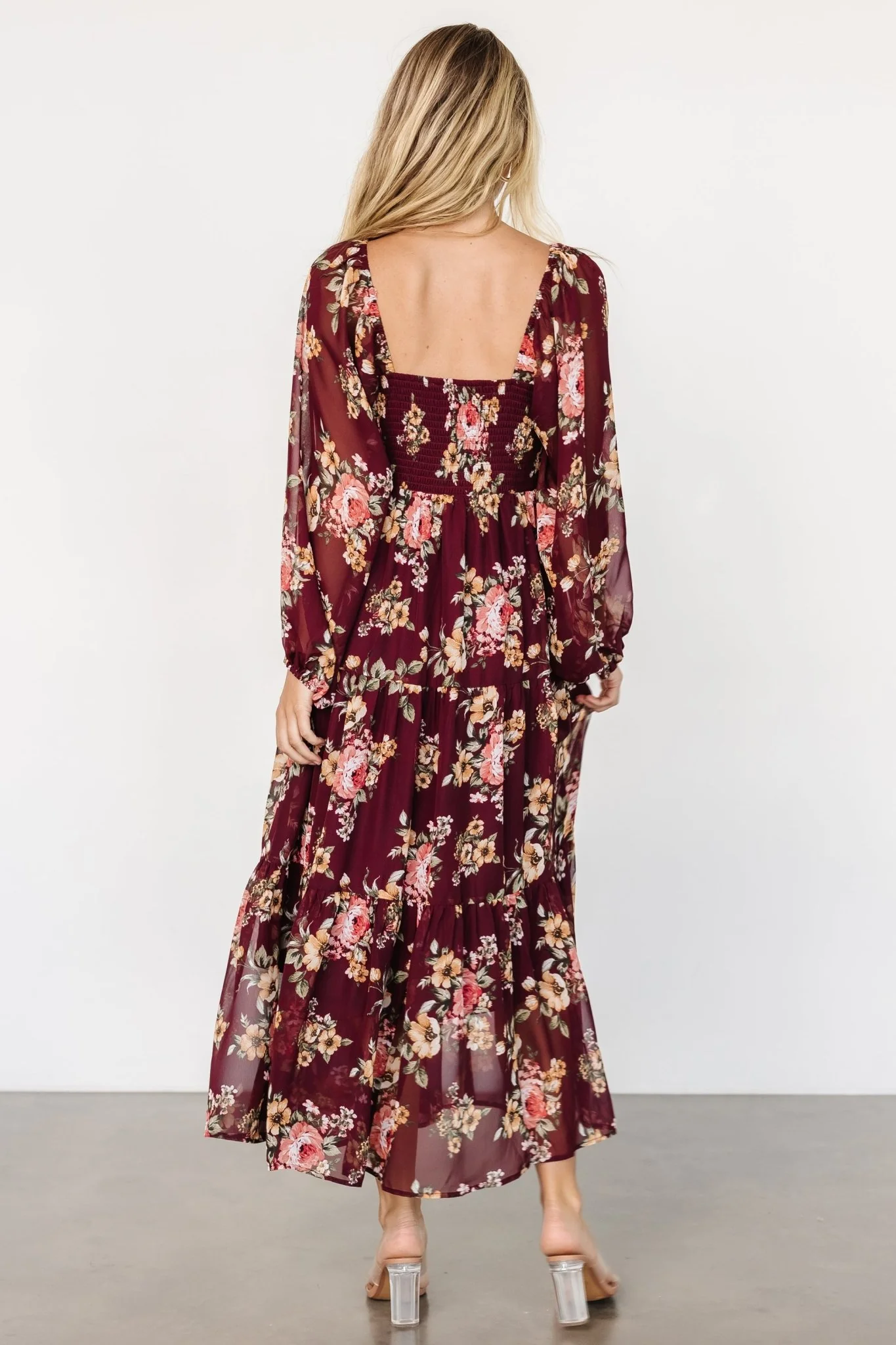Kristy Maxi Dress | Wine Floral
