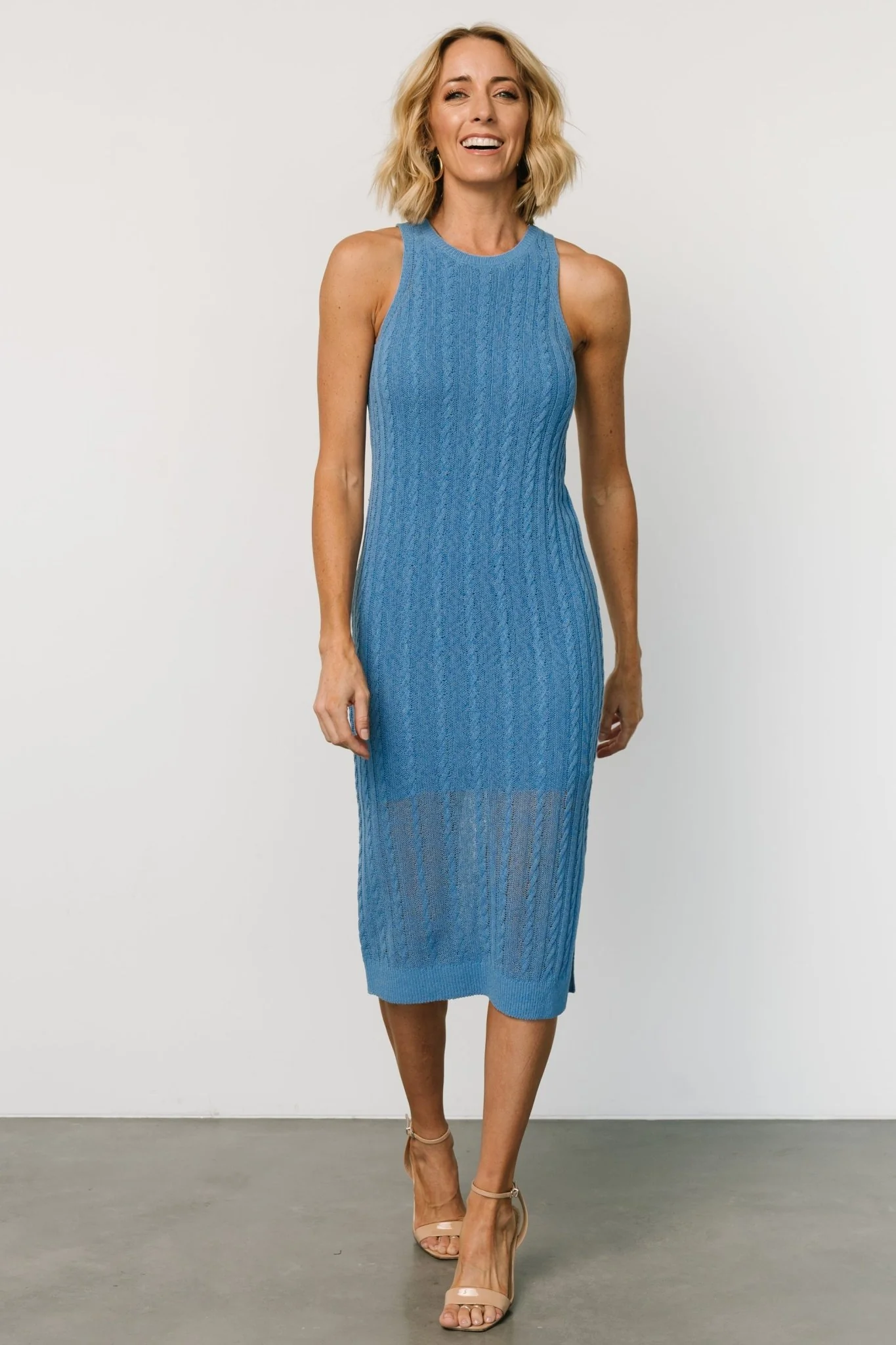 Nalani Knit Tank Dress | Blue