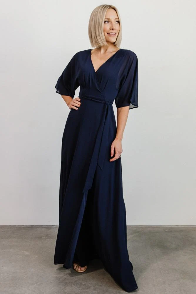 Lilly Wrap Maxi Dress | Navy