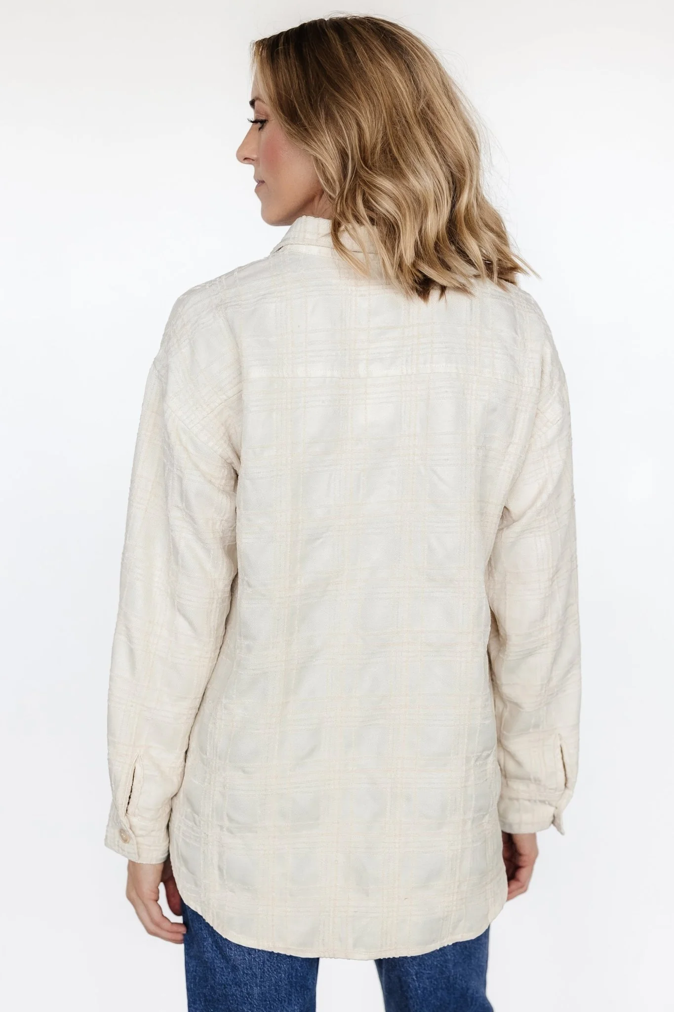 Joanna Plaid Shacket | Cream + Natural