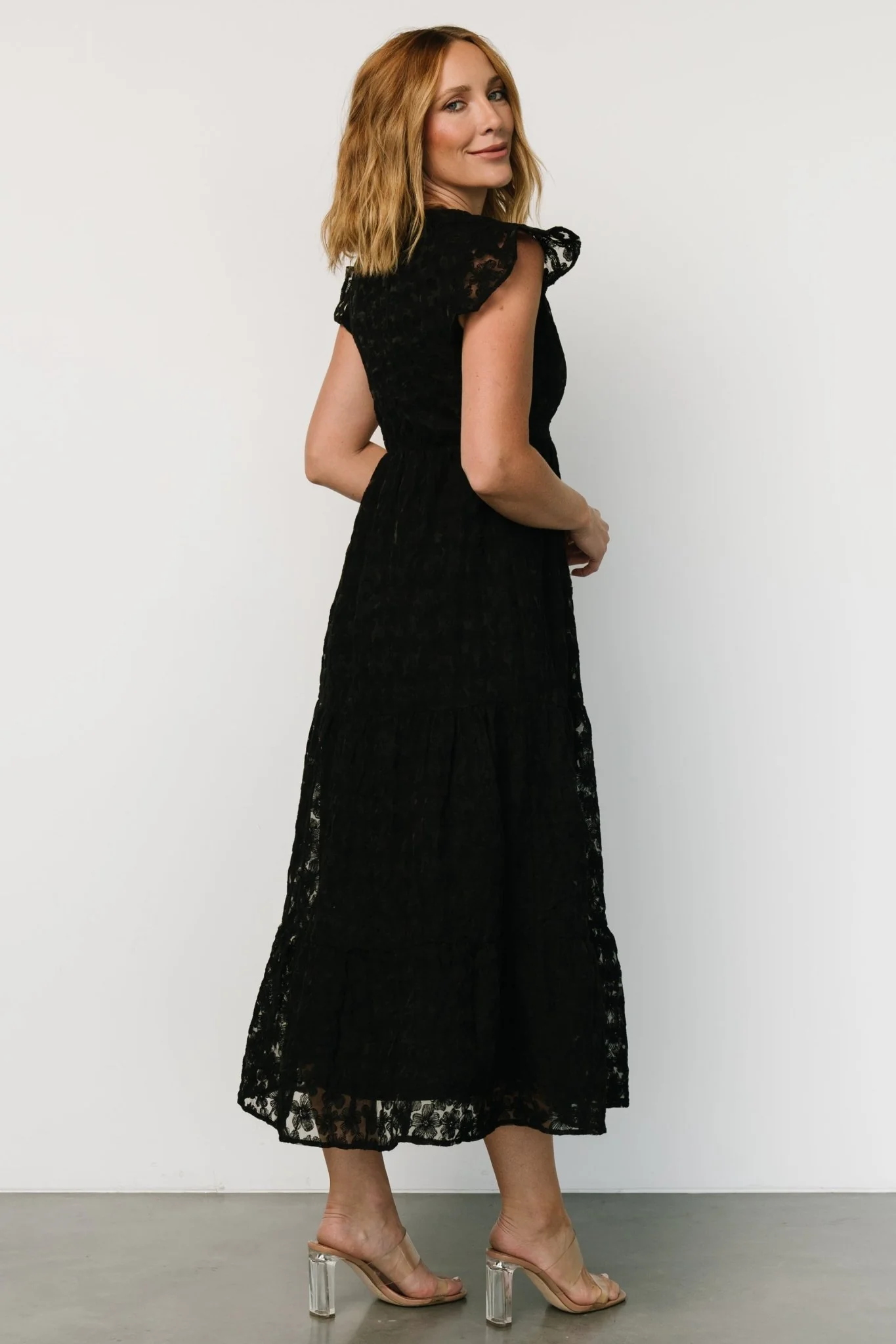 Ferrara Lace Maxi Dress | Black
