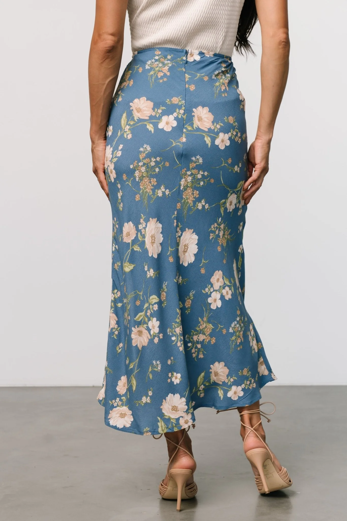 Fairchild Skirt | Dusty Blue Floral