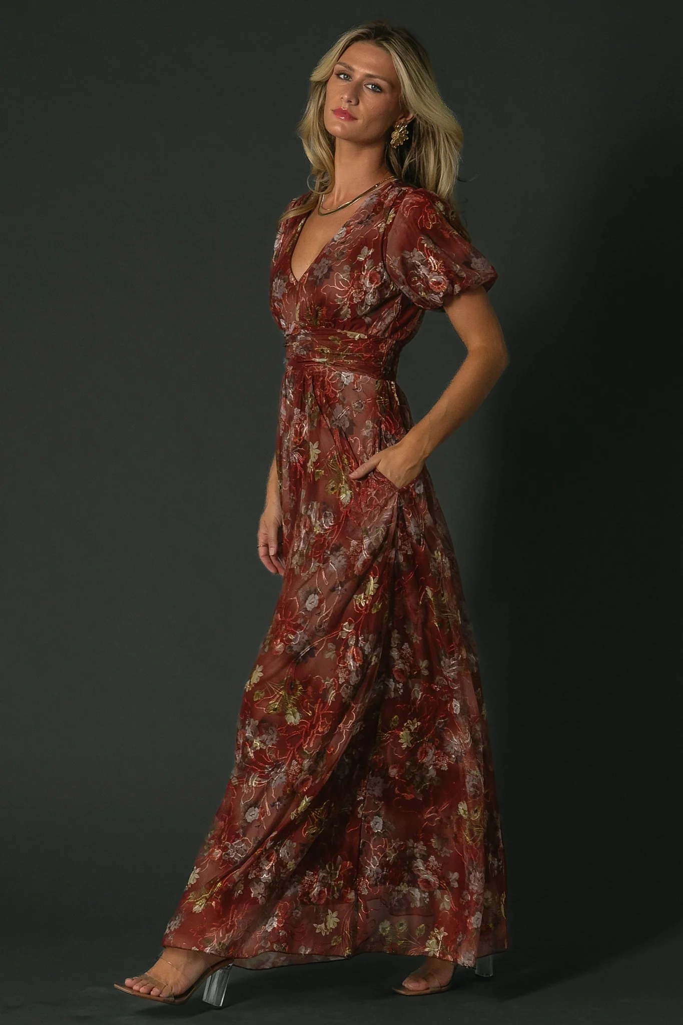 Ardley Maxi Dress | Rust Multi Floral