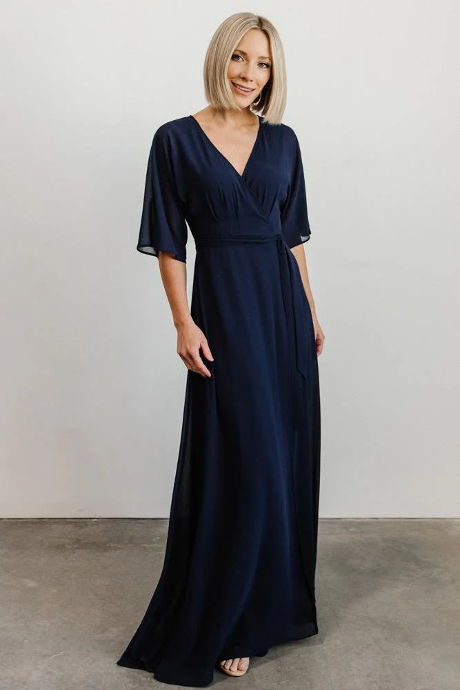 Lilly Wrap Maxi Dress | Navy