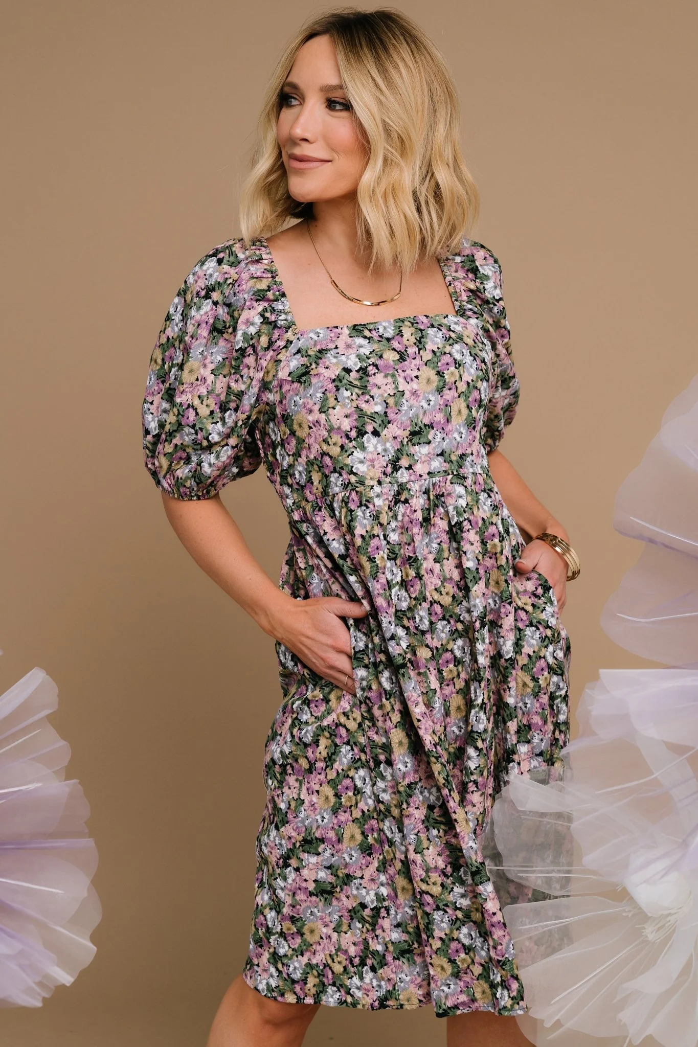 Joyce Corduroy Dress | Multi