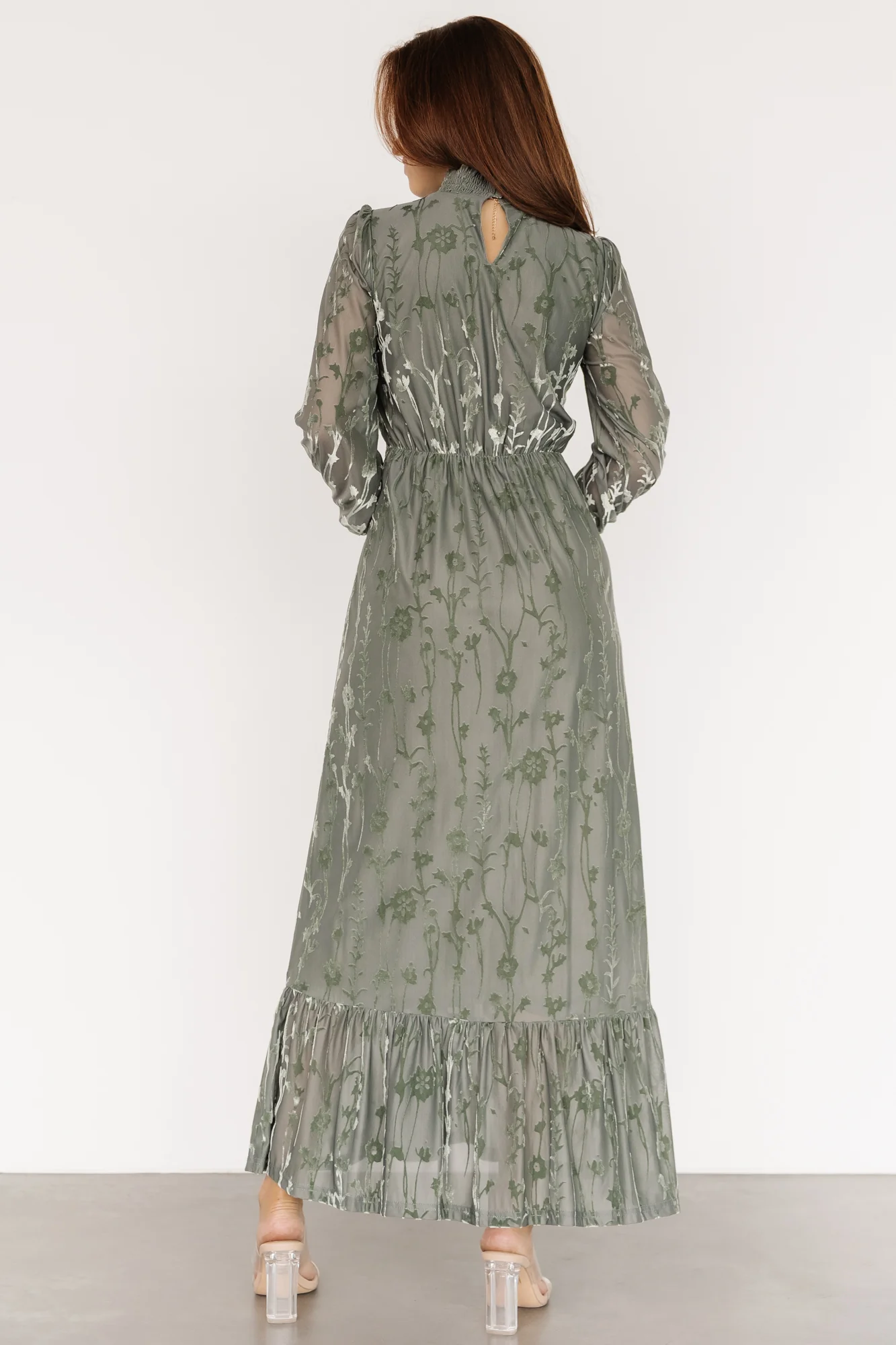 Penelope Velvet Maxi Dress | Sage