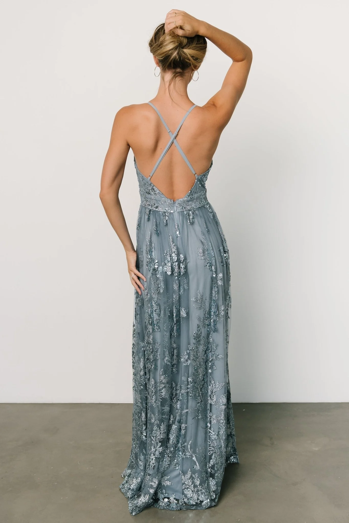 Lucienne Shimmer Maxi Gown | Blue