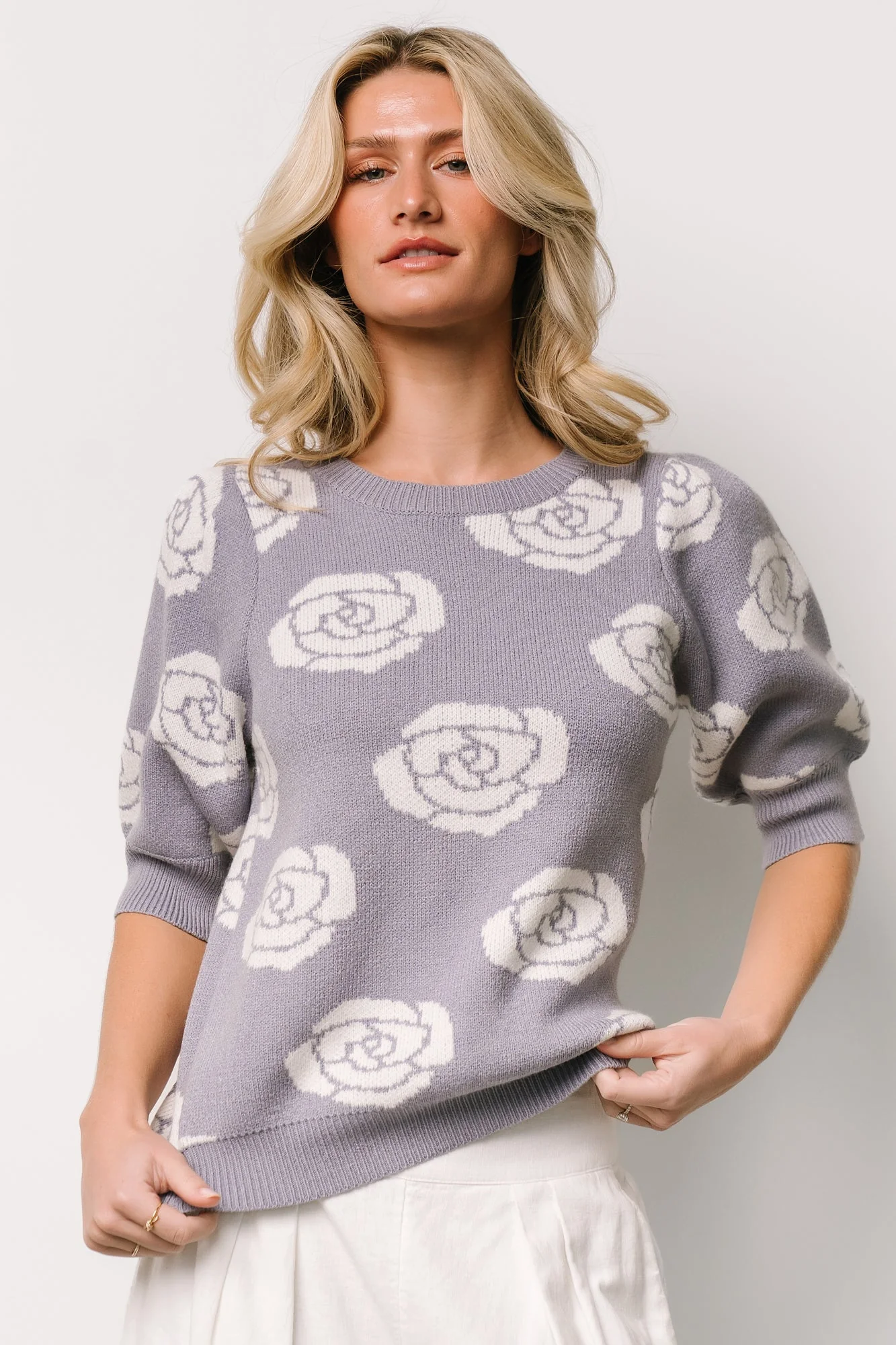 Belle Sweater Top | Dusty Lavender
