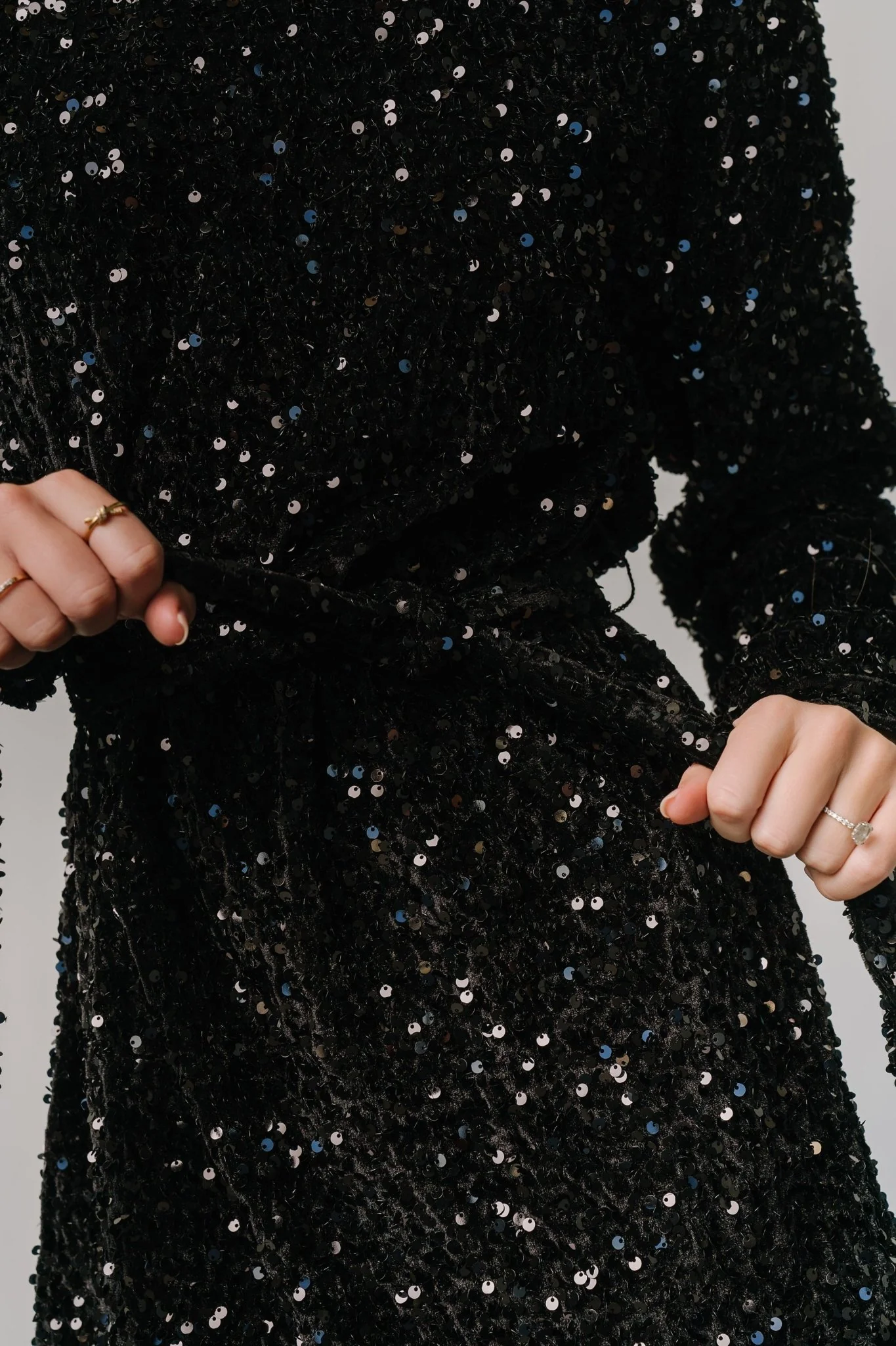 Jelena Sequin Short Dress | Black