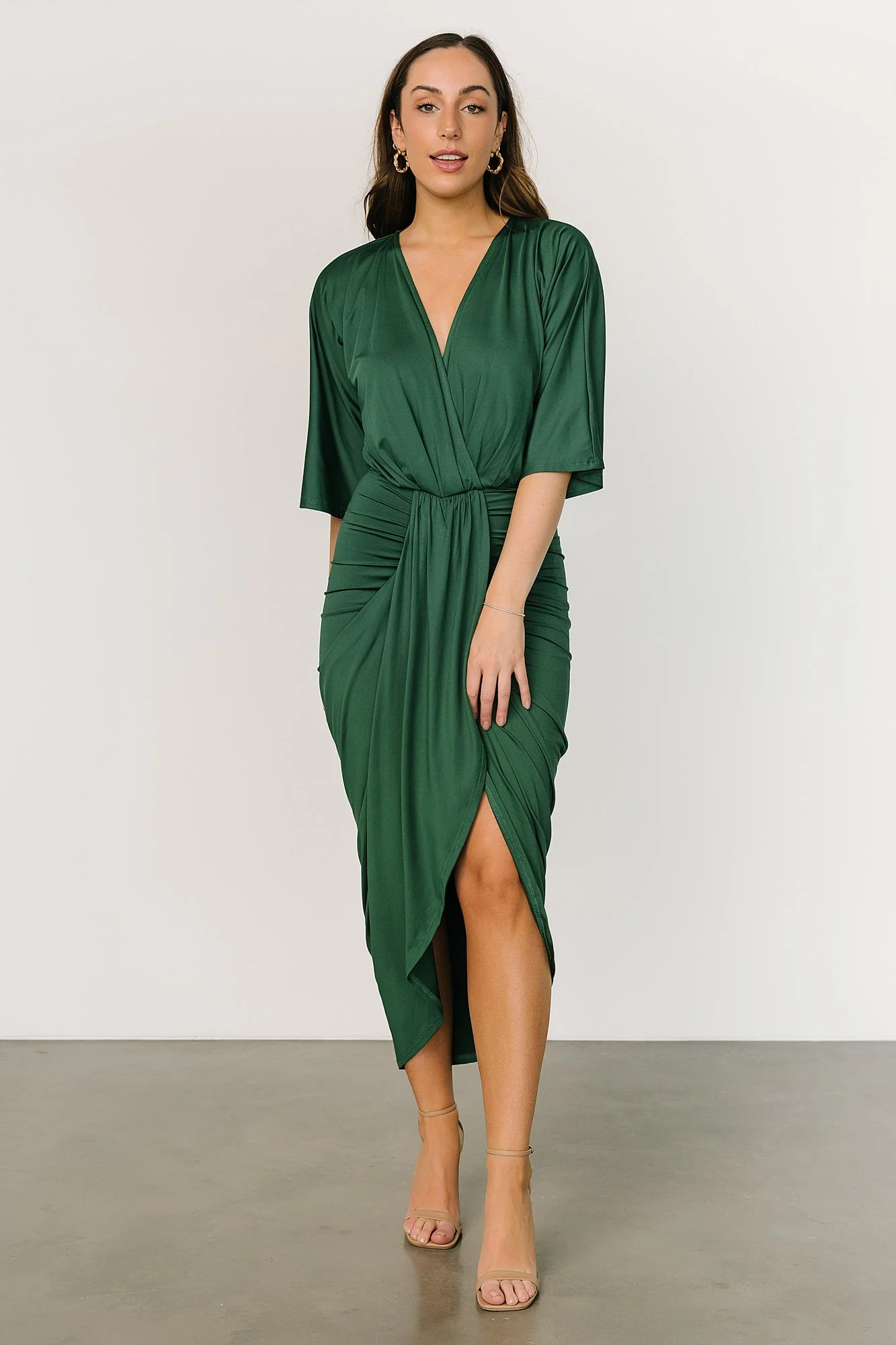 Mimi Midi Dress | Hunter Green