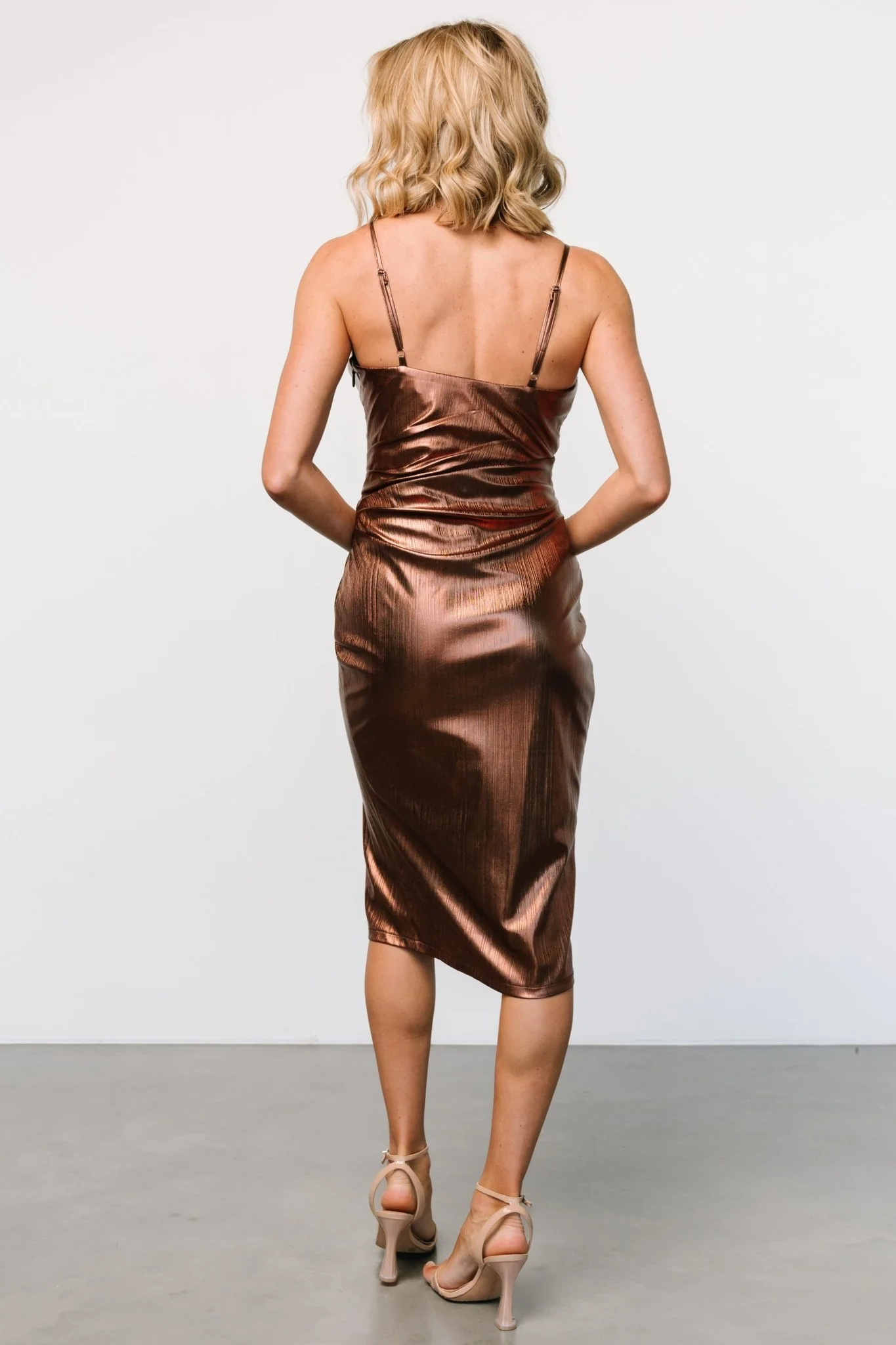 Whitney Midi Dress | Bronze