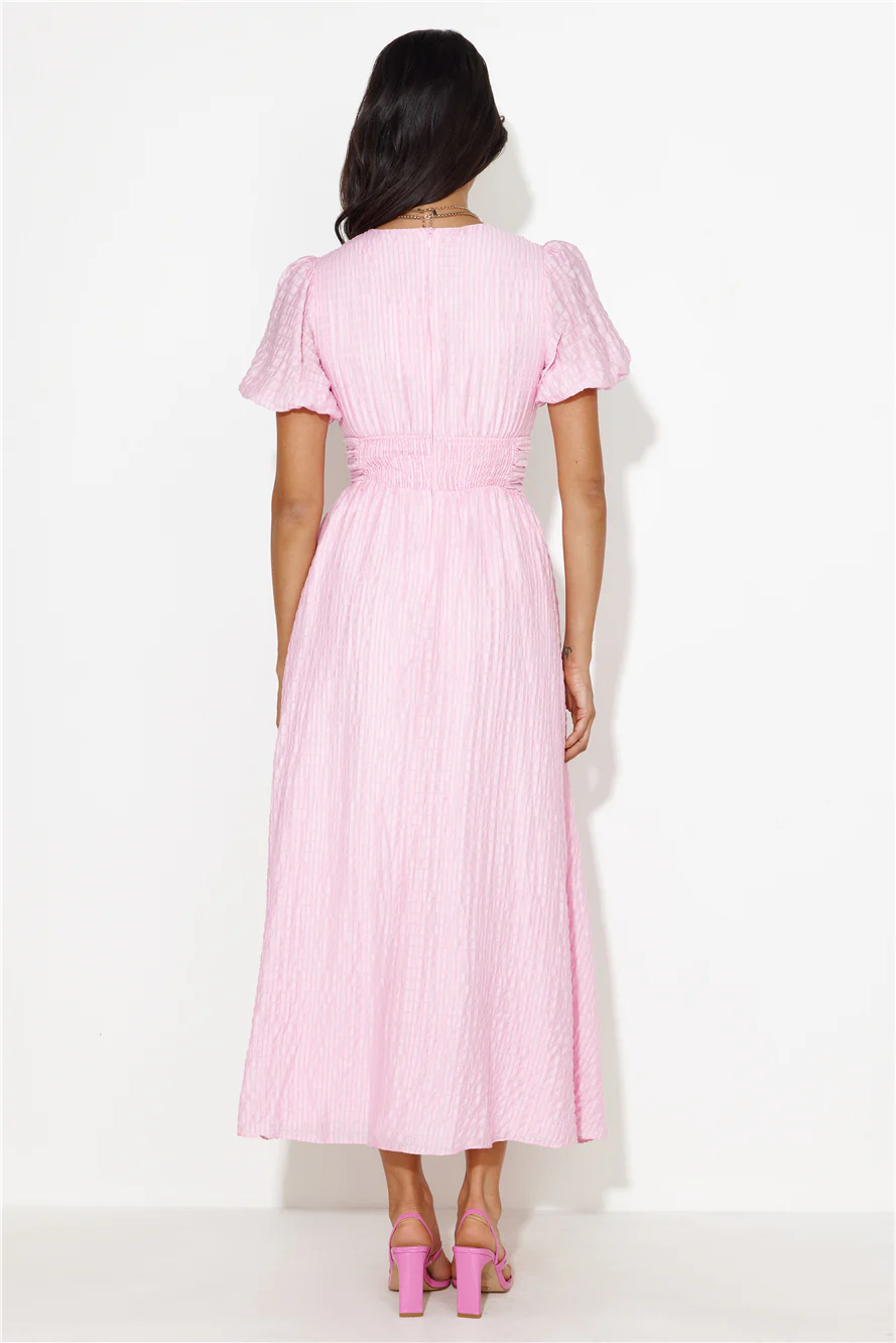 Afternoon Treat Midi Dress Pink