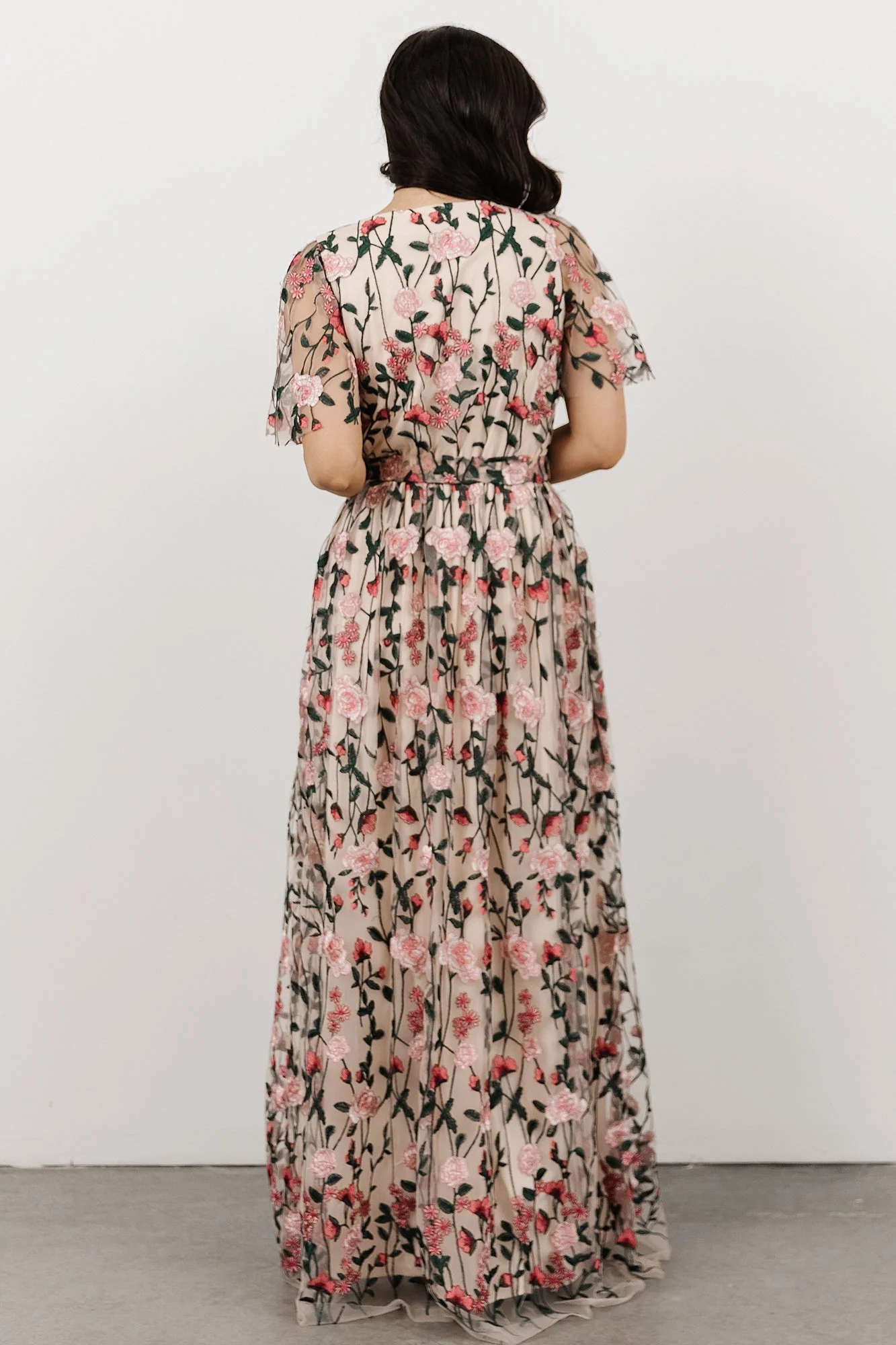 Marseille Embossed Maxi Dress | Rose Garden