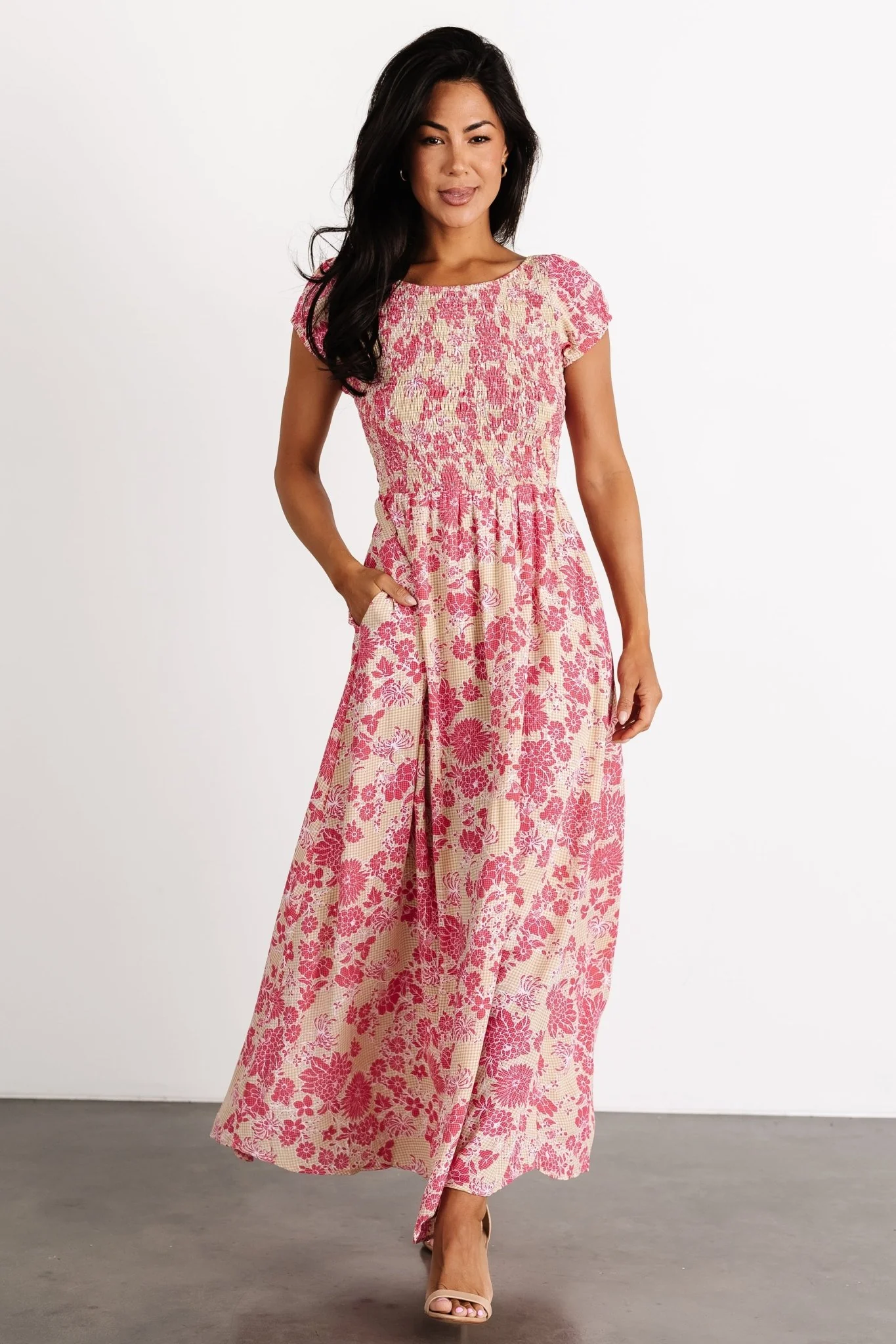 Tabitha Open Back Maxi Dress | Yellow + Coral