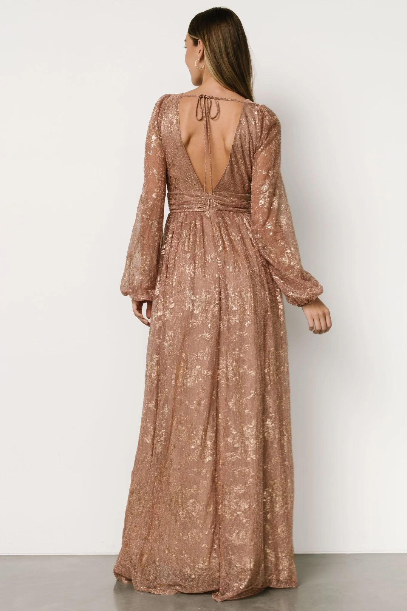 Charlene Maxi Dress | Rose Gold