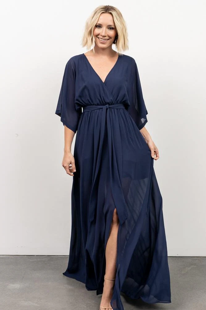 Kia Kimono Maxi Dress | Navy
