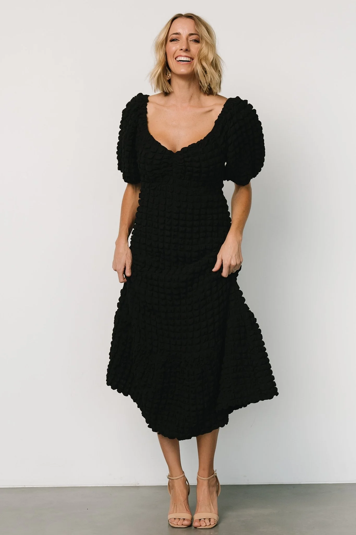 Therese Textured Dress | Black
