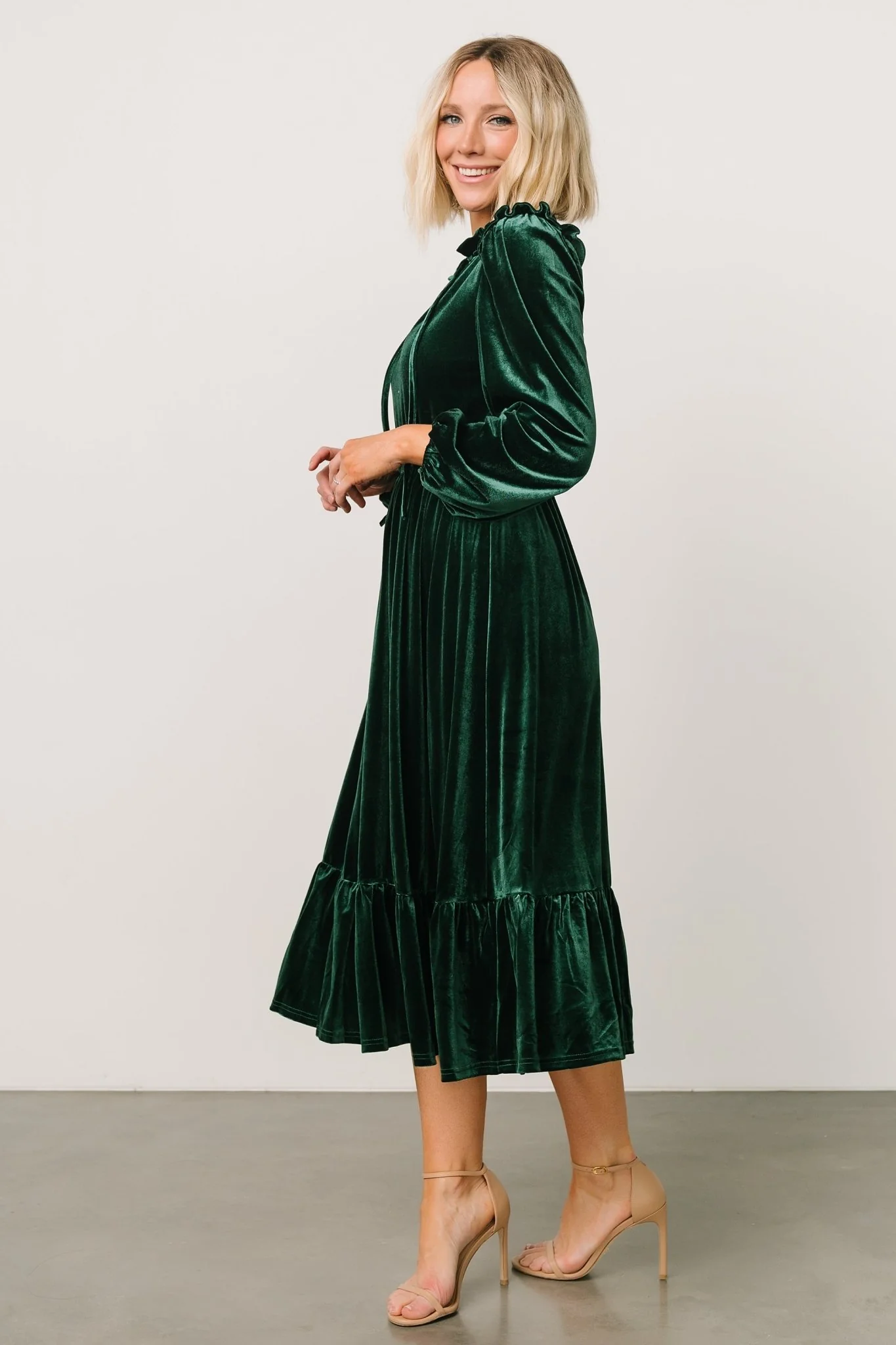 Amadora Velvet Dress | Green