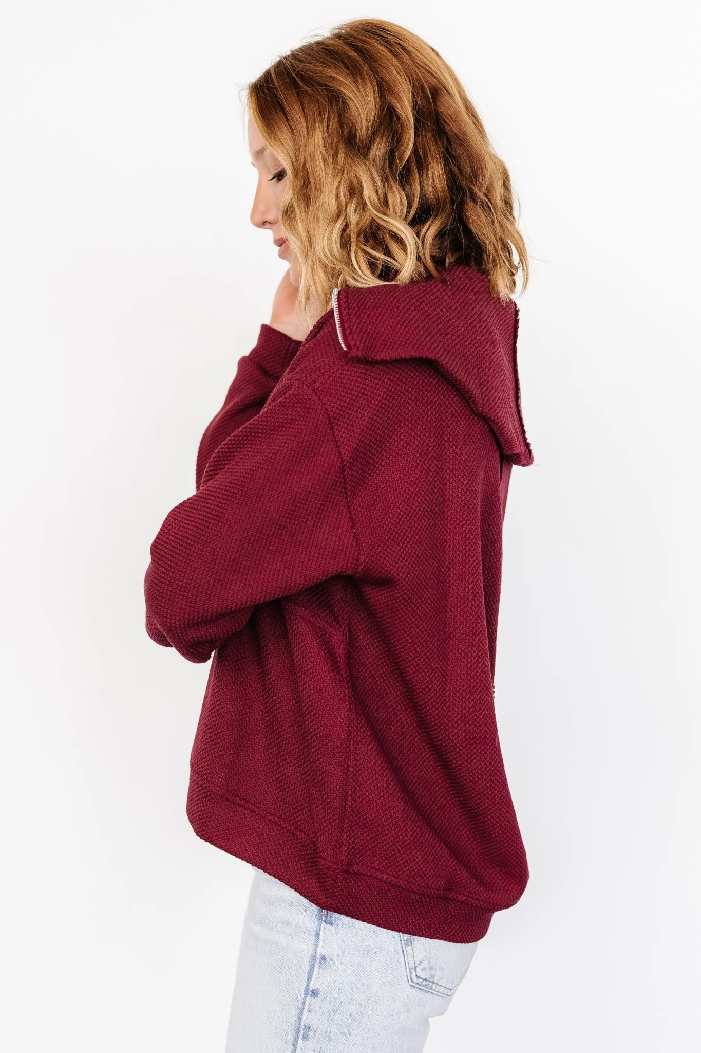 Shiloh Half Zip Pullover | Burgundy