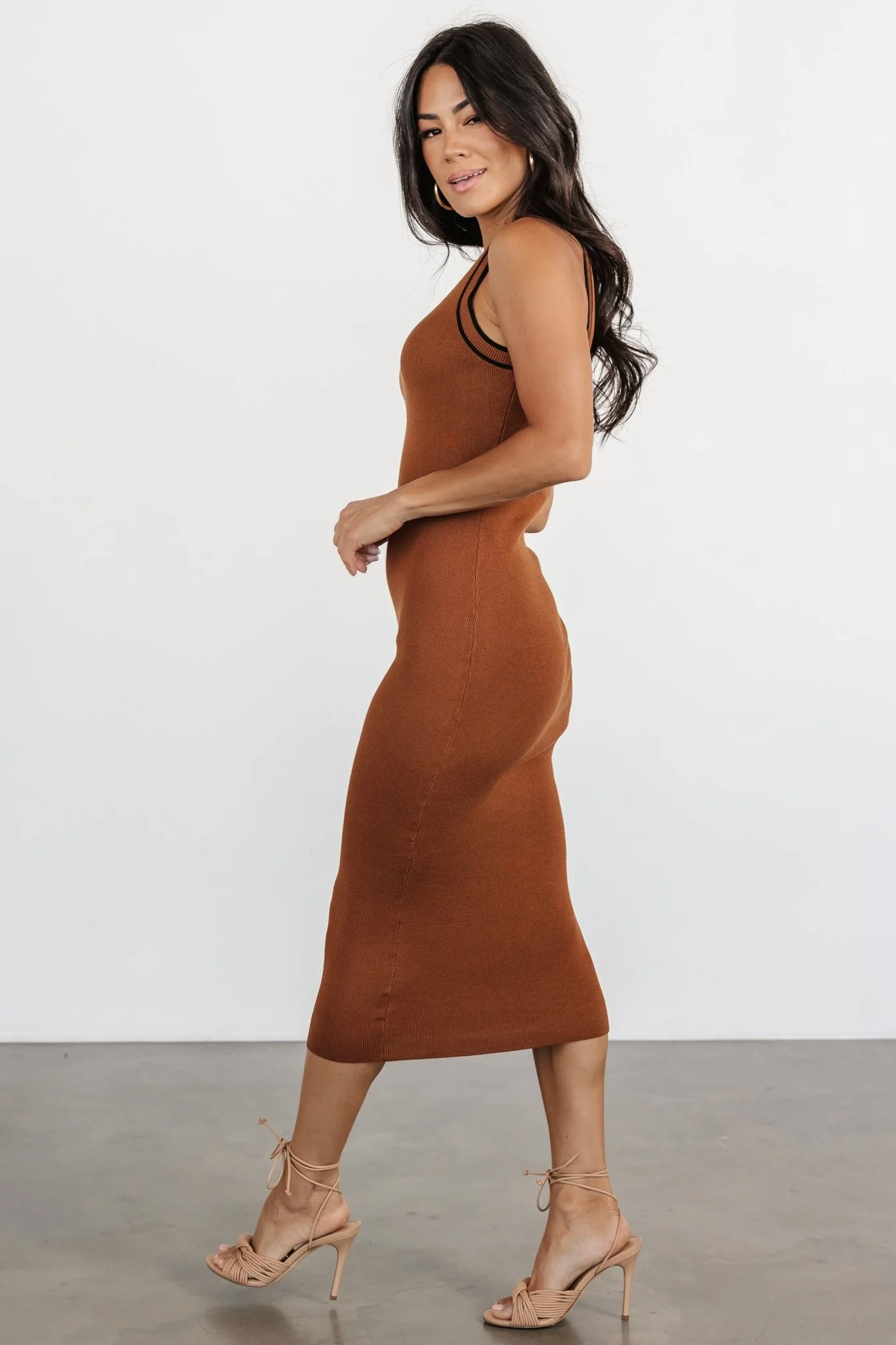 Tove Knit Tank Midi Dress | Copper